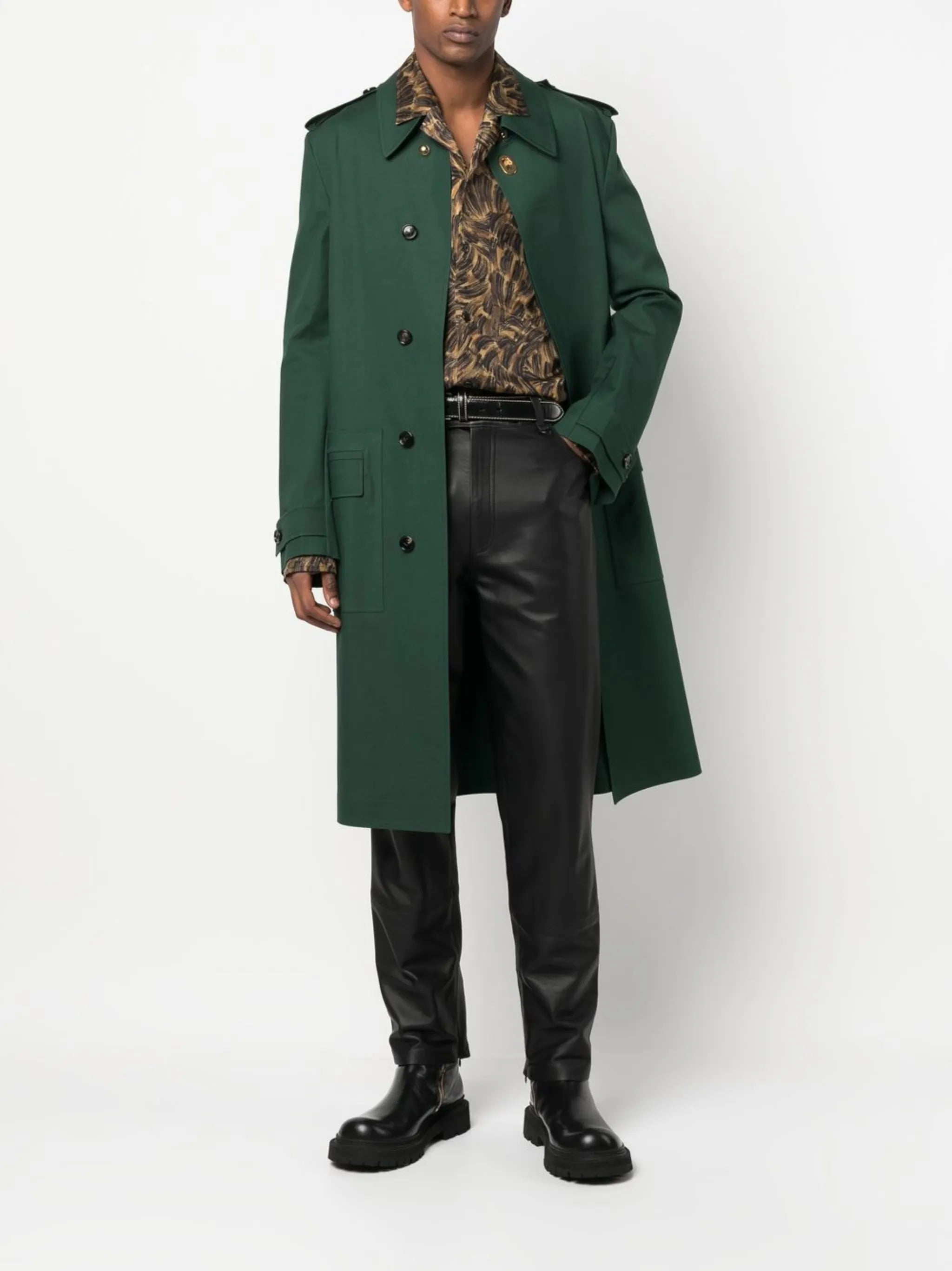 Bodil animal-print silk shirt