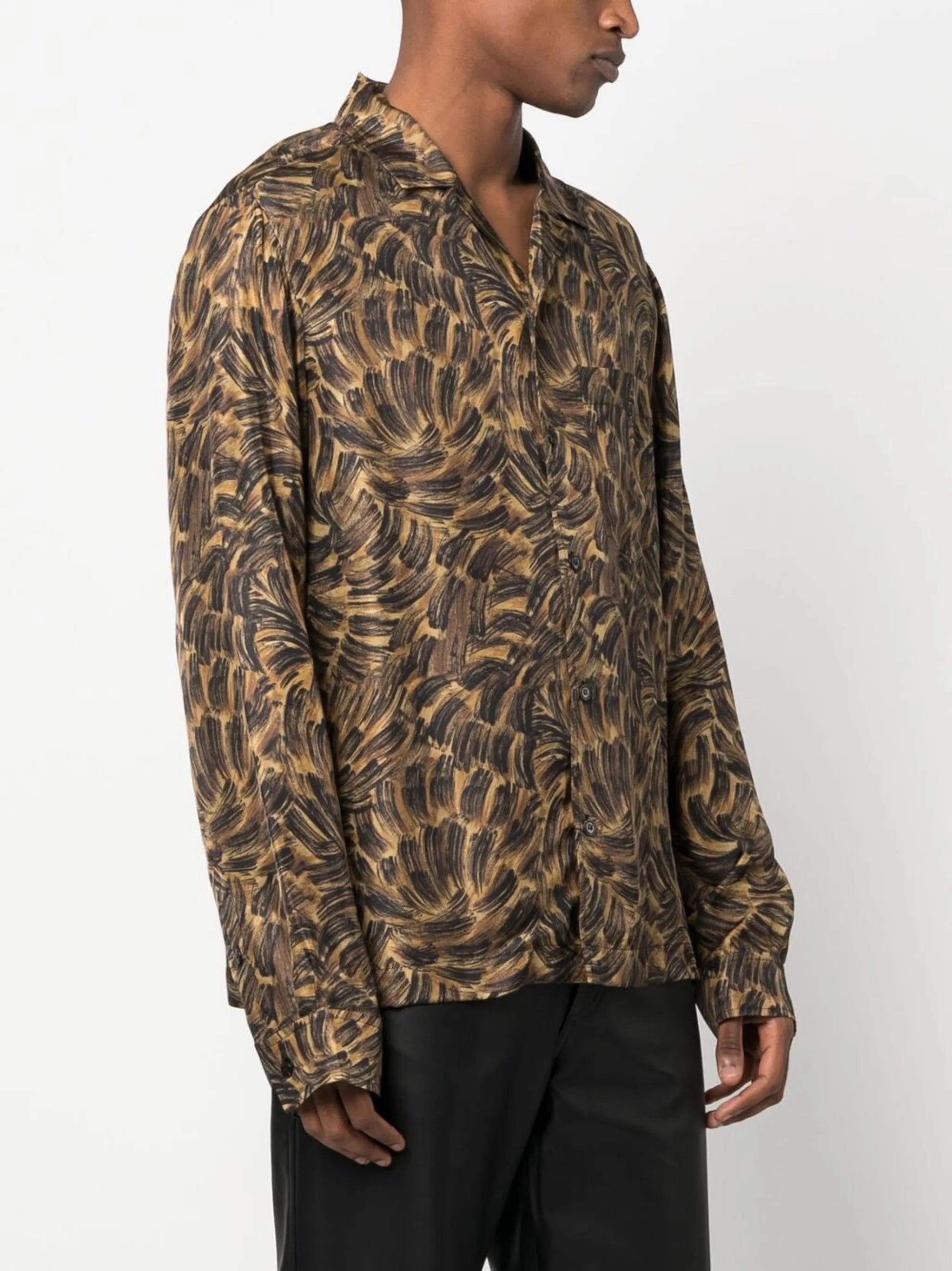 Bodil animal-print silk shirt