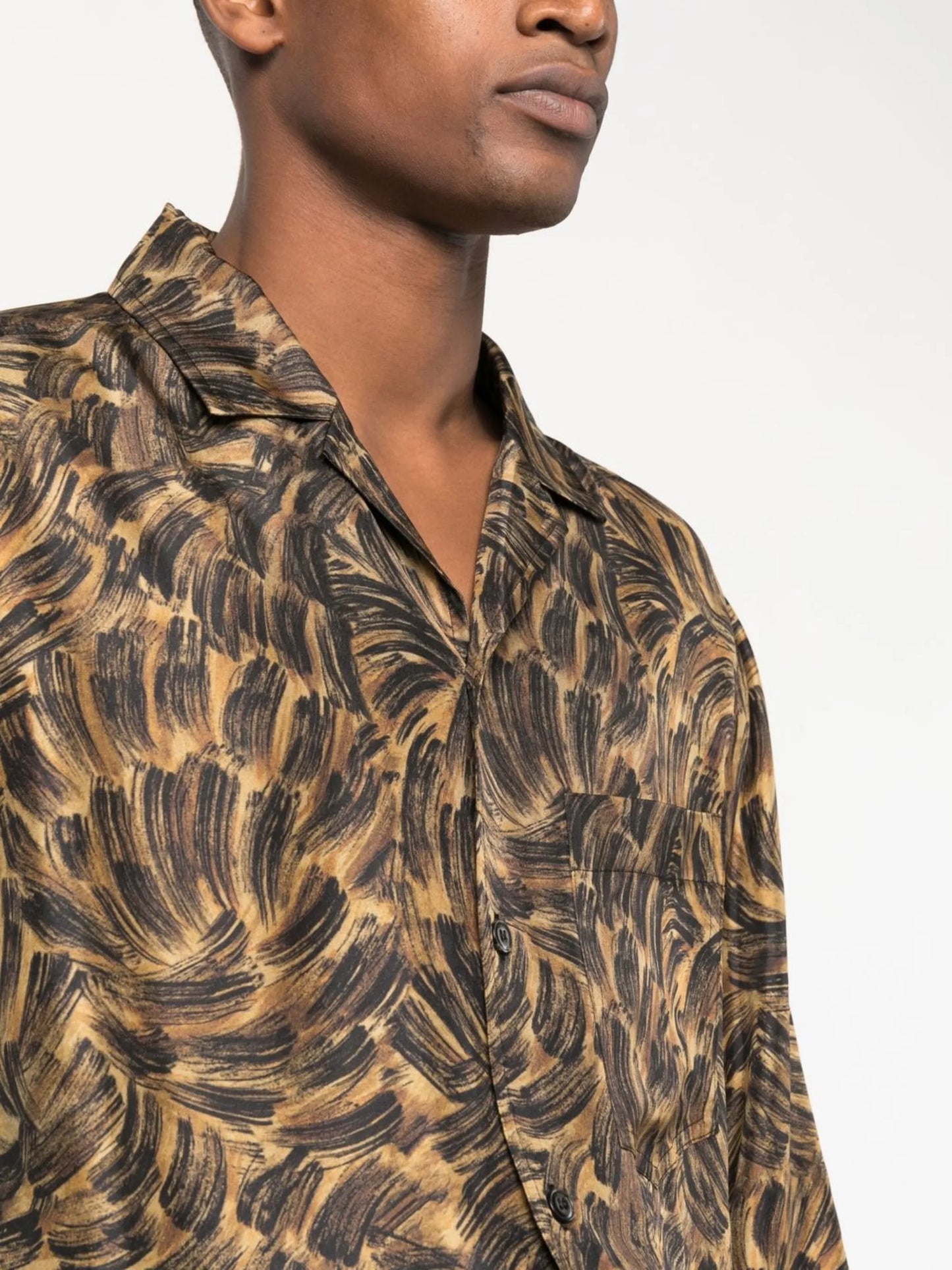Bodil animal-print silk shirt