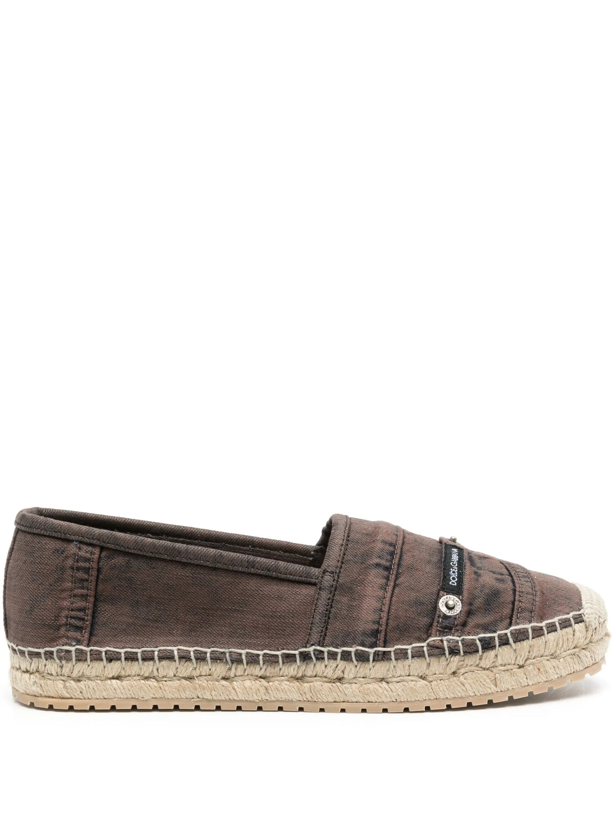 logo-patch denim espadrilles