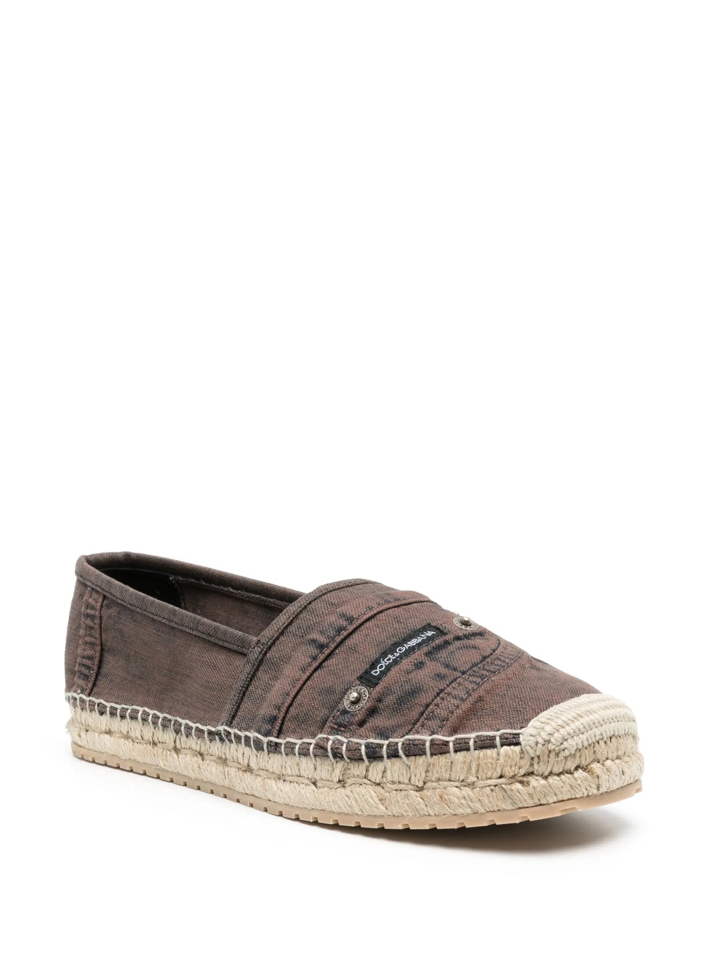 logo-patch denim espadrilles