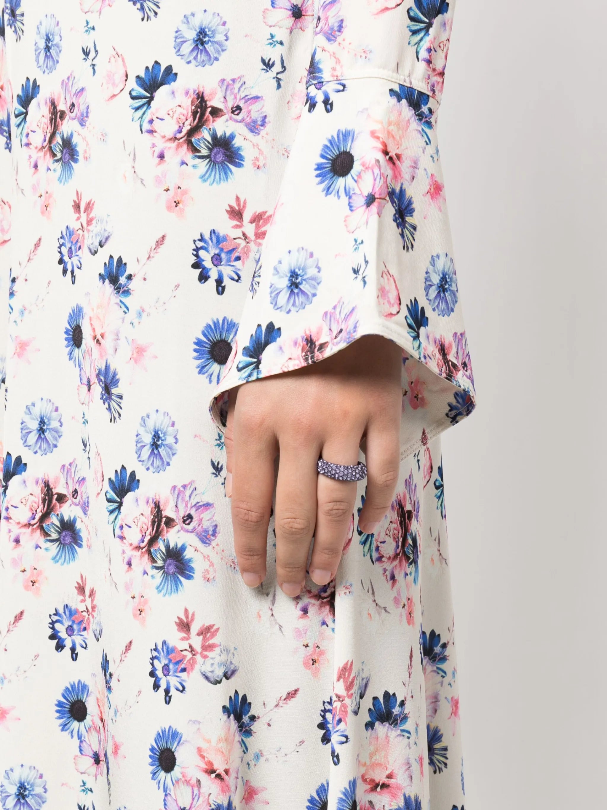 Cameron pavé-set tanzanite ring