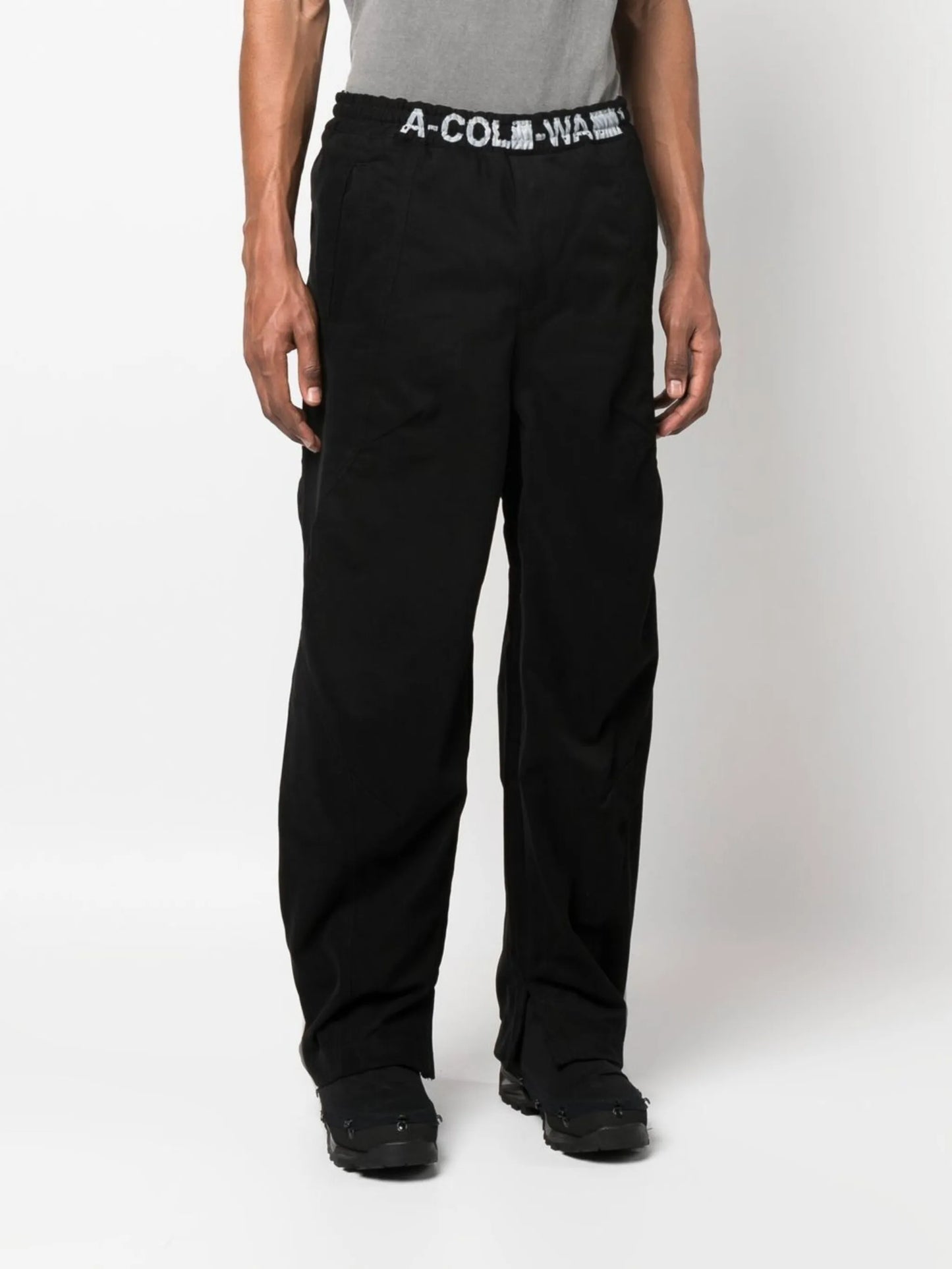 logo-waist drawstring trousers