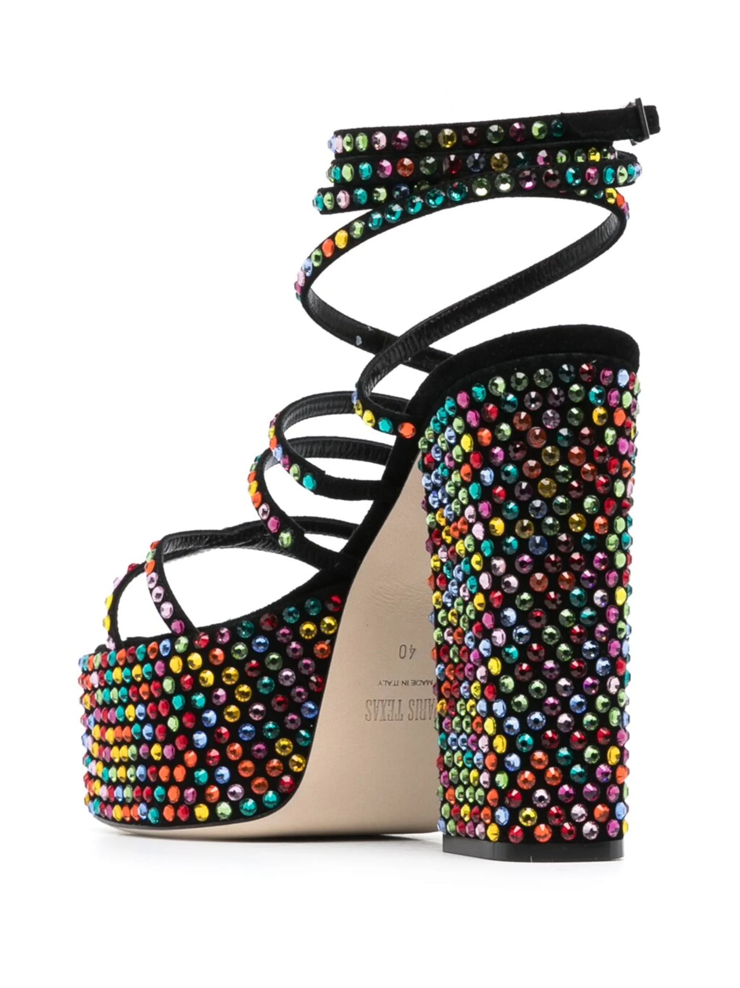 130mm crystal-embellished platform sandals