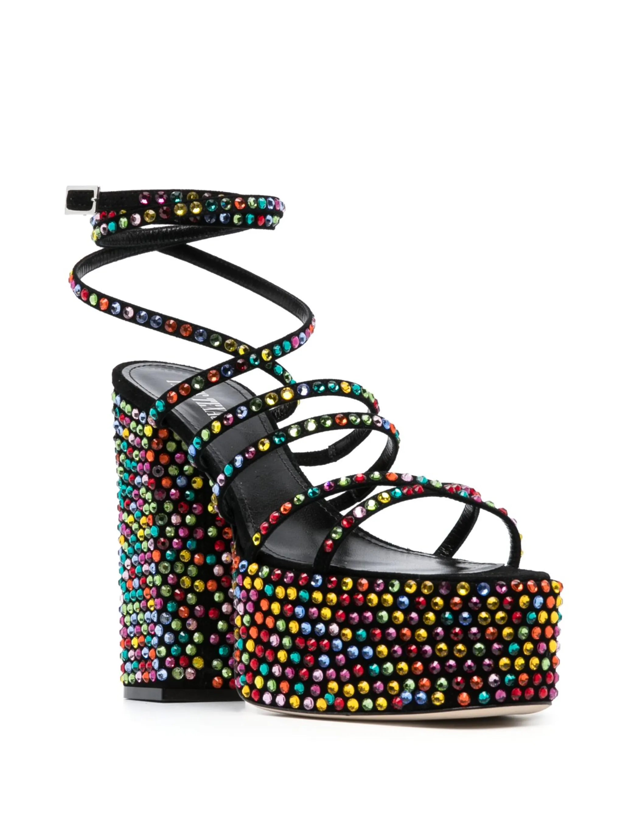 130mm crystal-embellished platform sandals