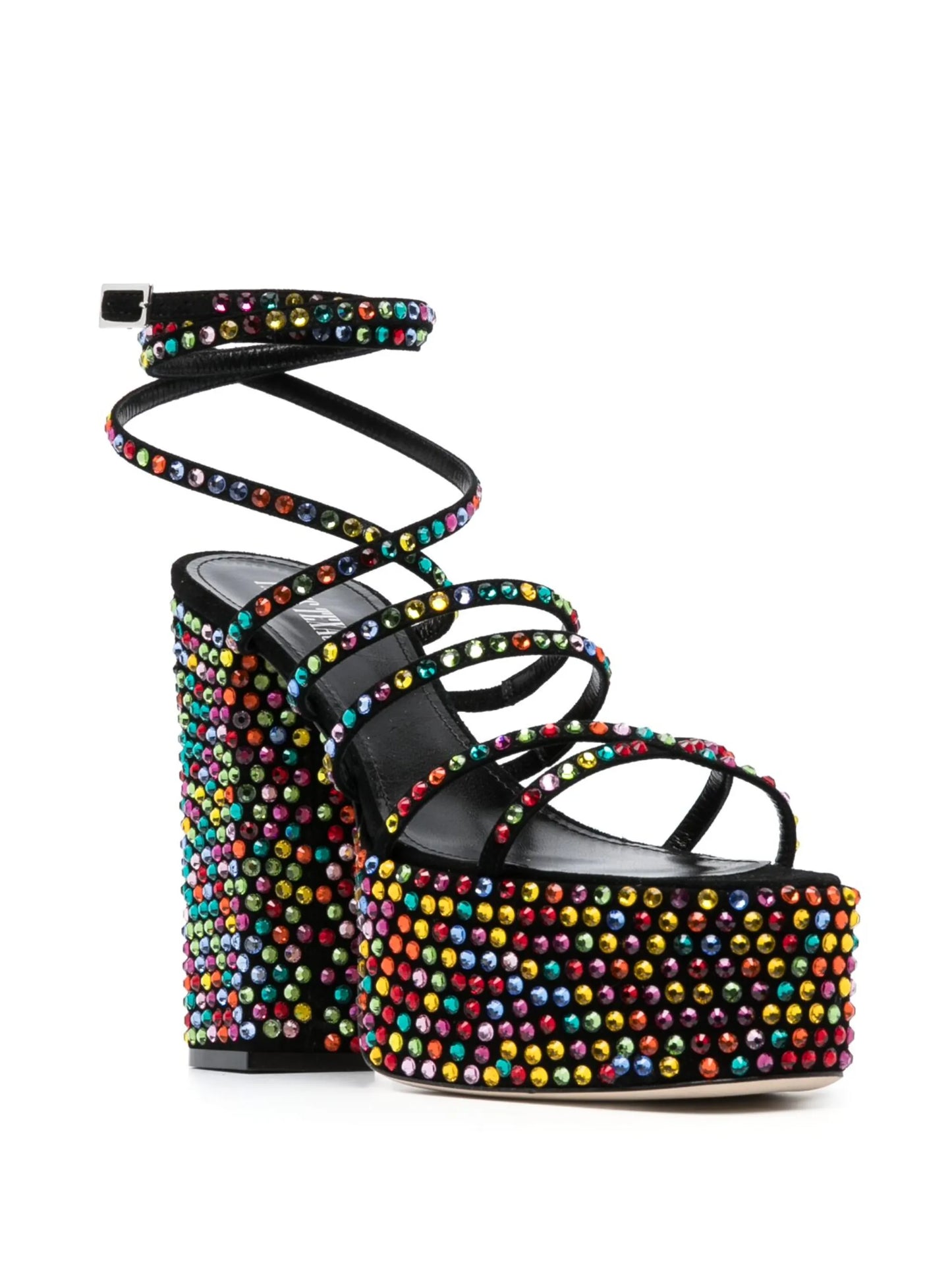 130mm crystal-embellished platform sandals