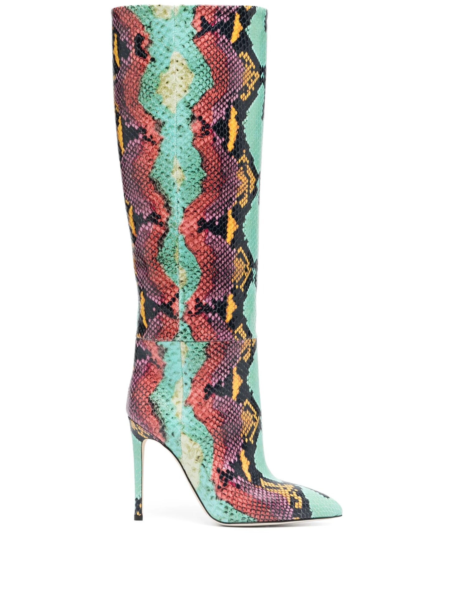 105mm crocodile-embossed knee boots
