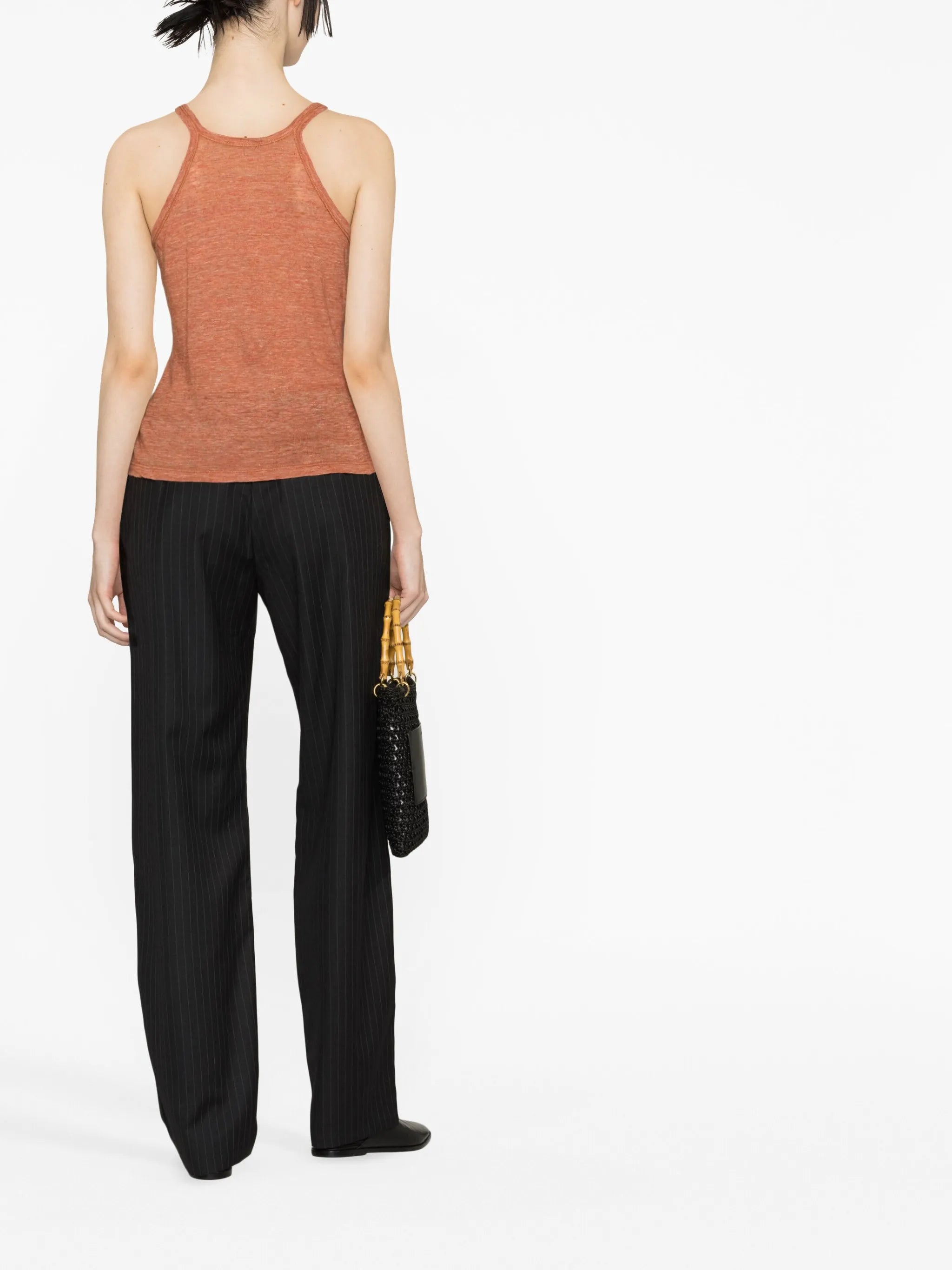 U-neck linen tank top