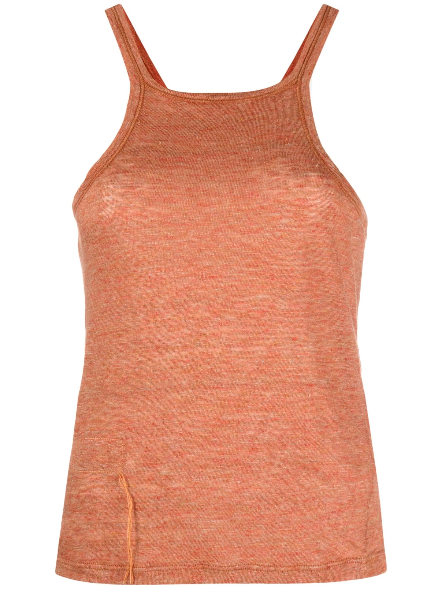 U-neck linen tank top