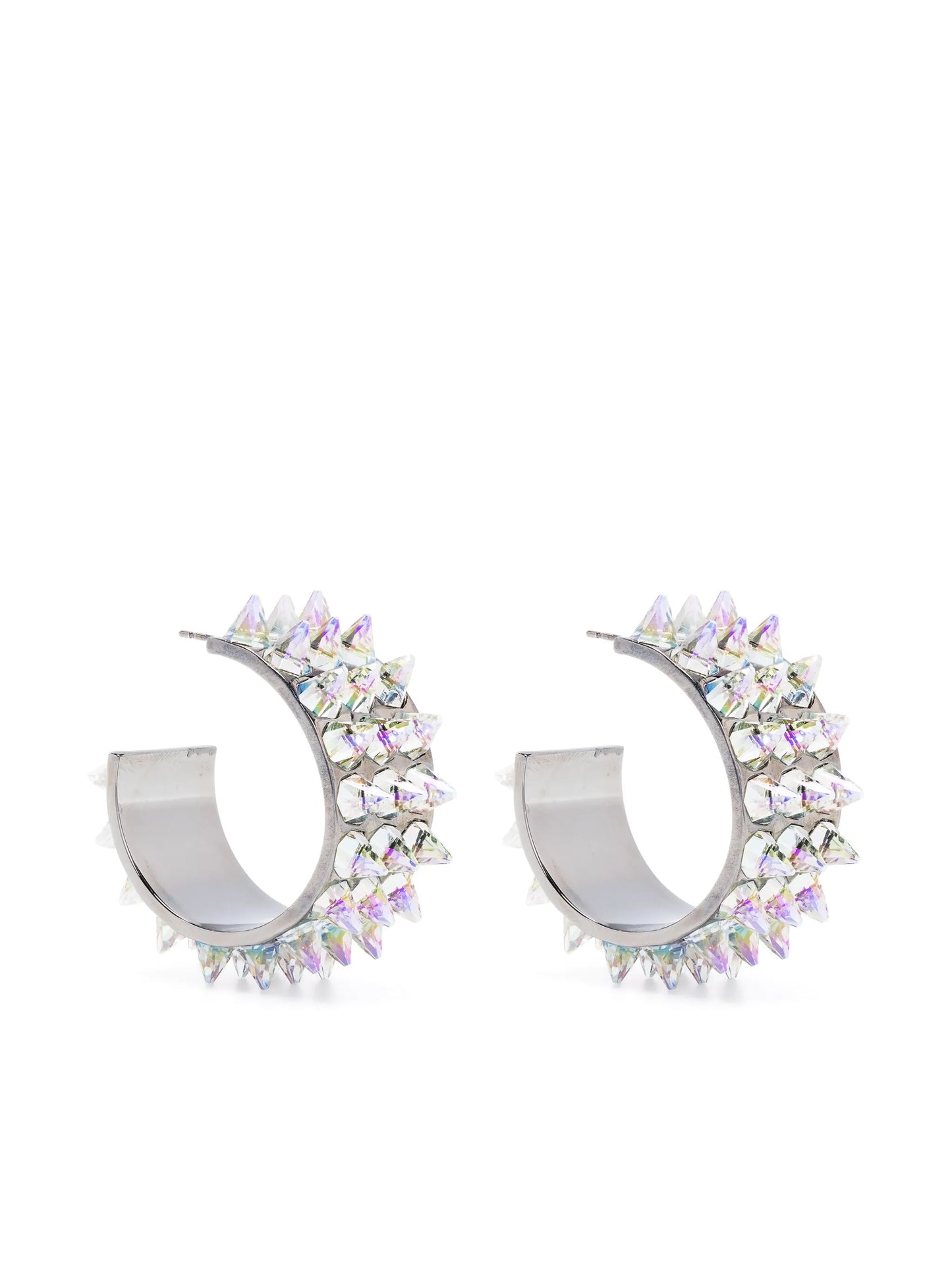 Karma crystal-embellished hoop earrings