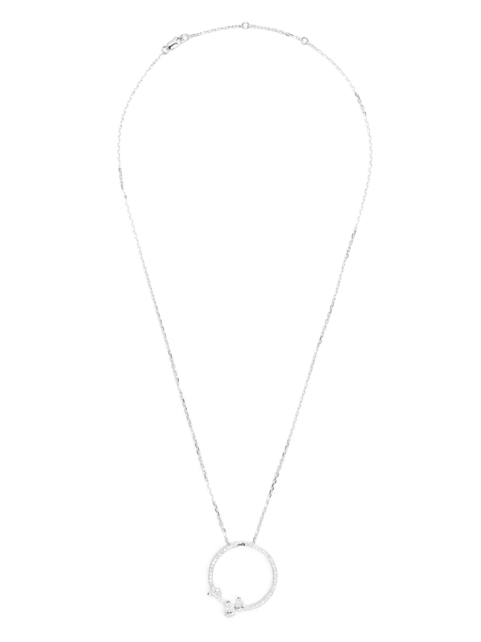18kt white gold diamond necklace