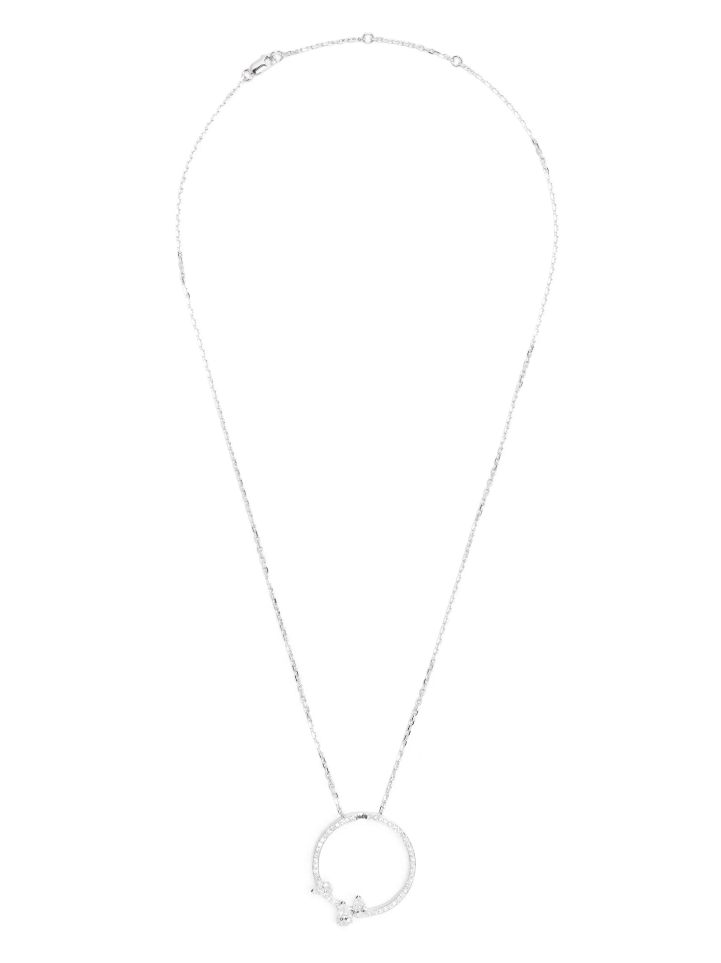 18kt white gold diamond necklace