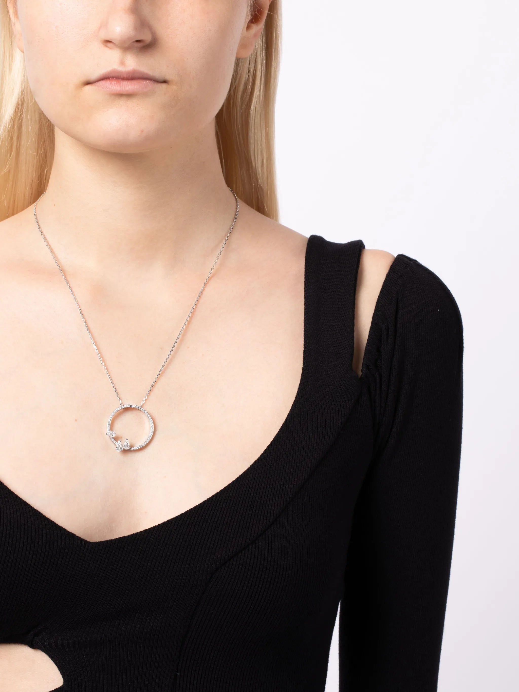 18kt white gold diamond necklace