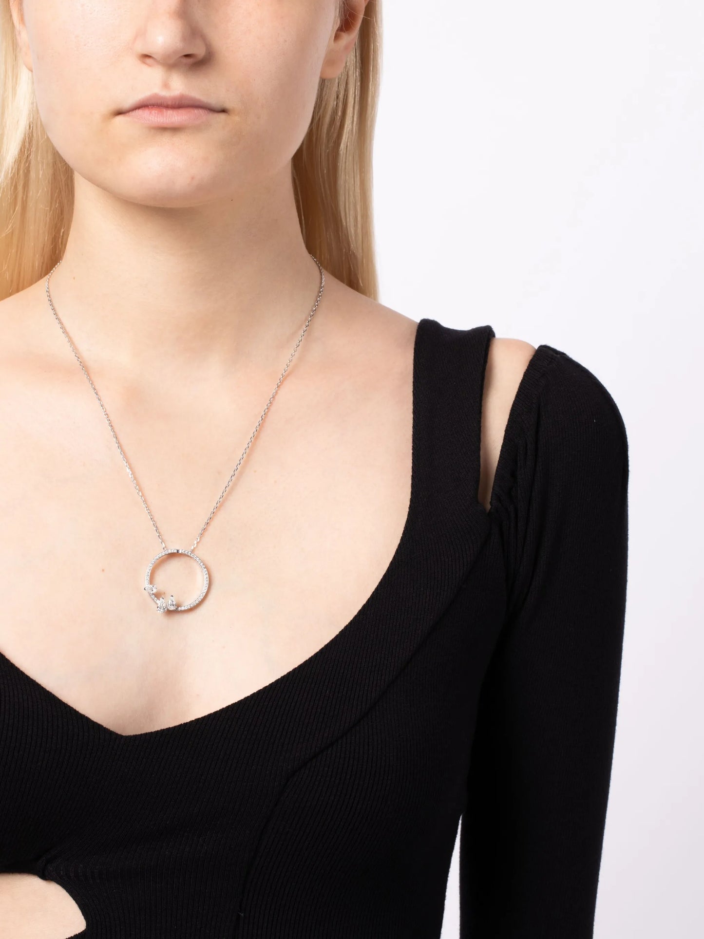 18kt white gold diamond necklace