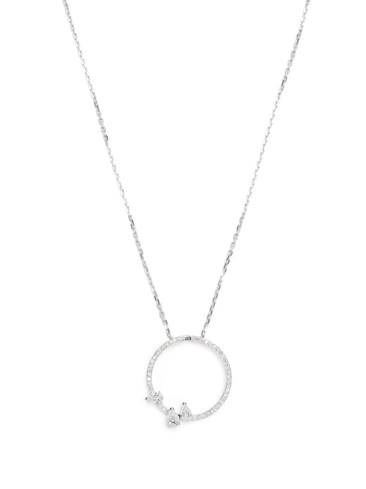 18kt white gold diamond necklace