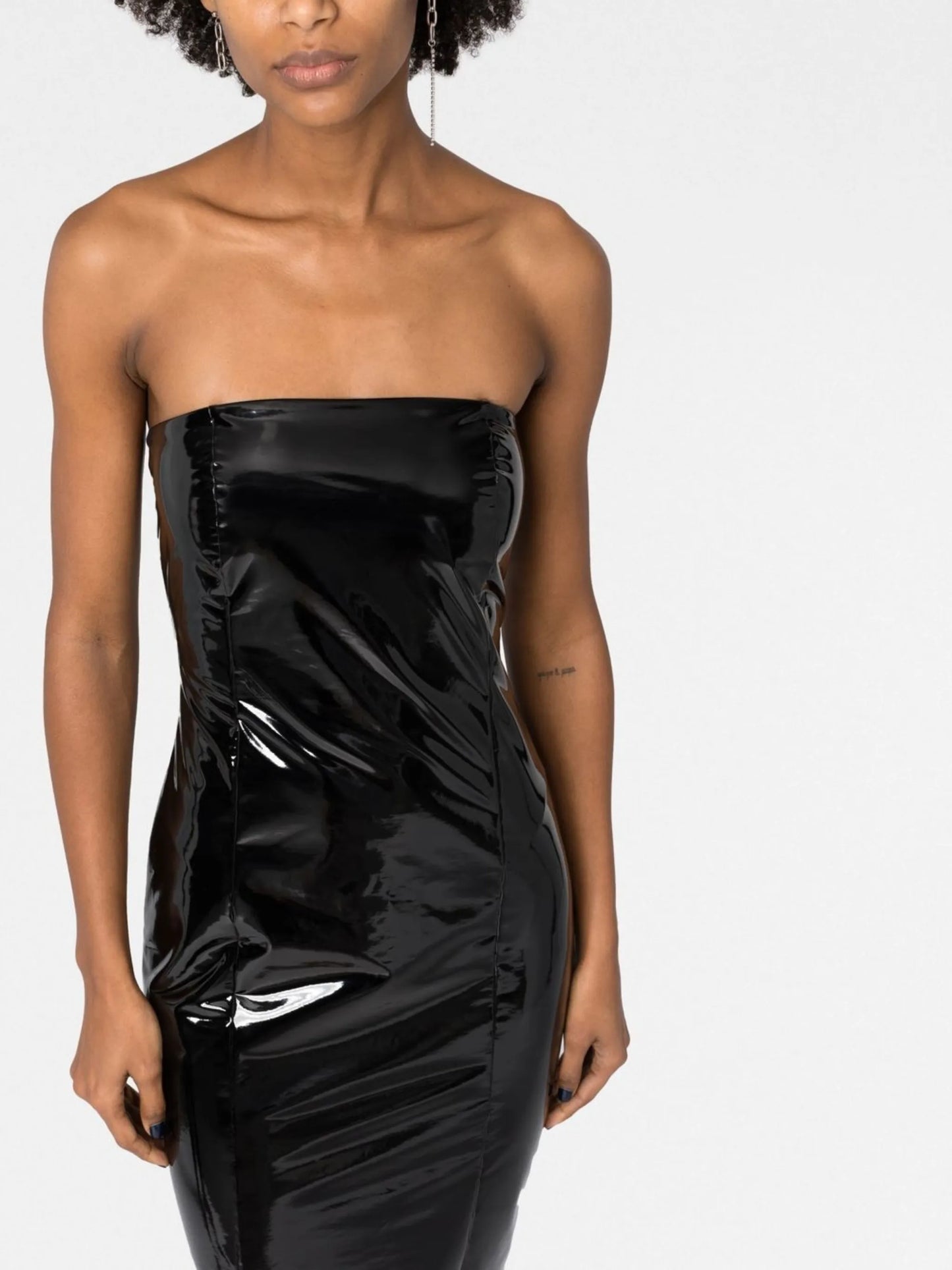 laytex fitted mini dress