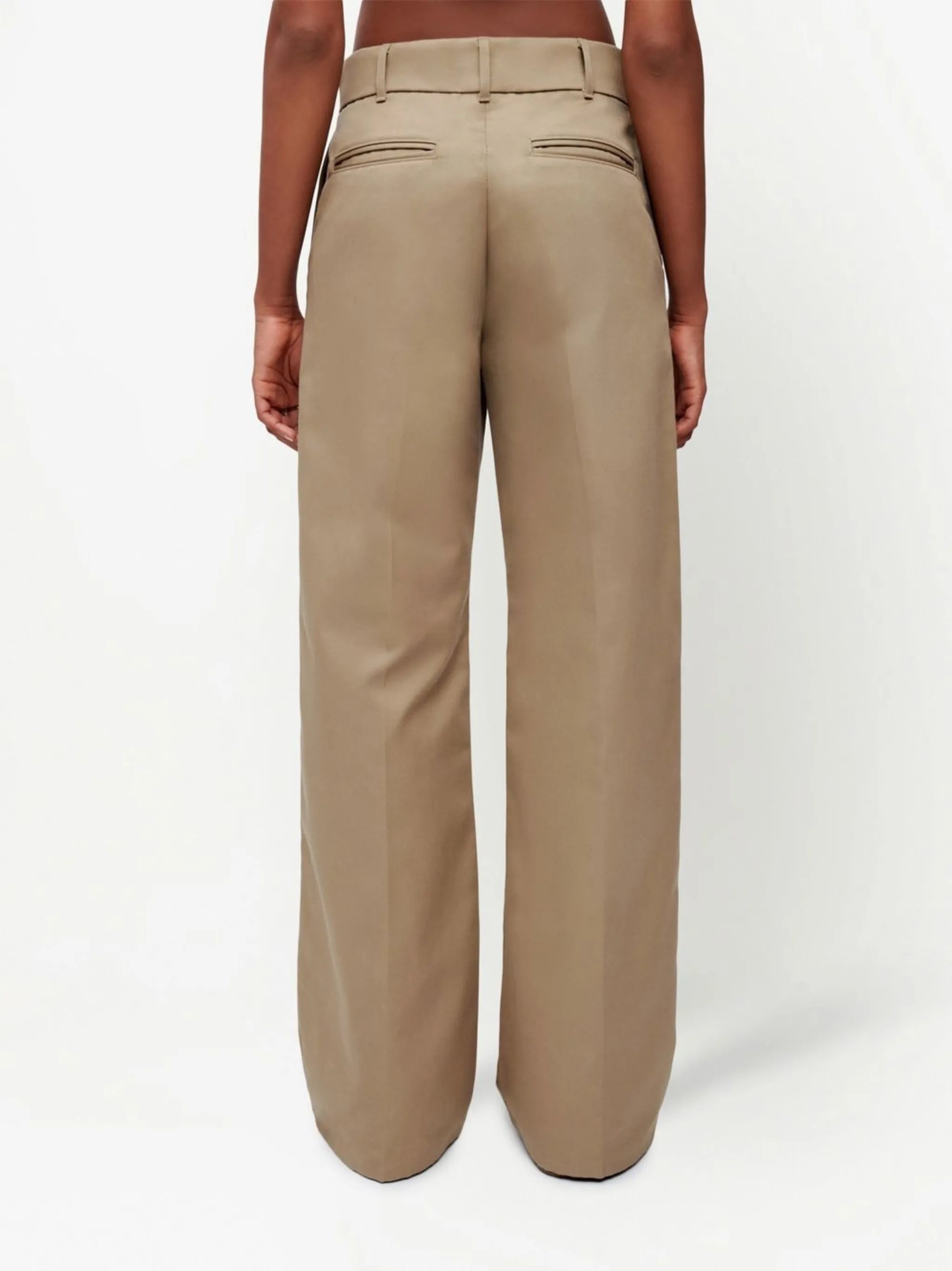 wide leg low-rise trousers