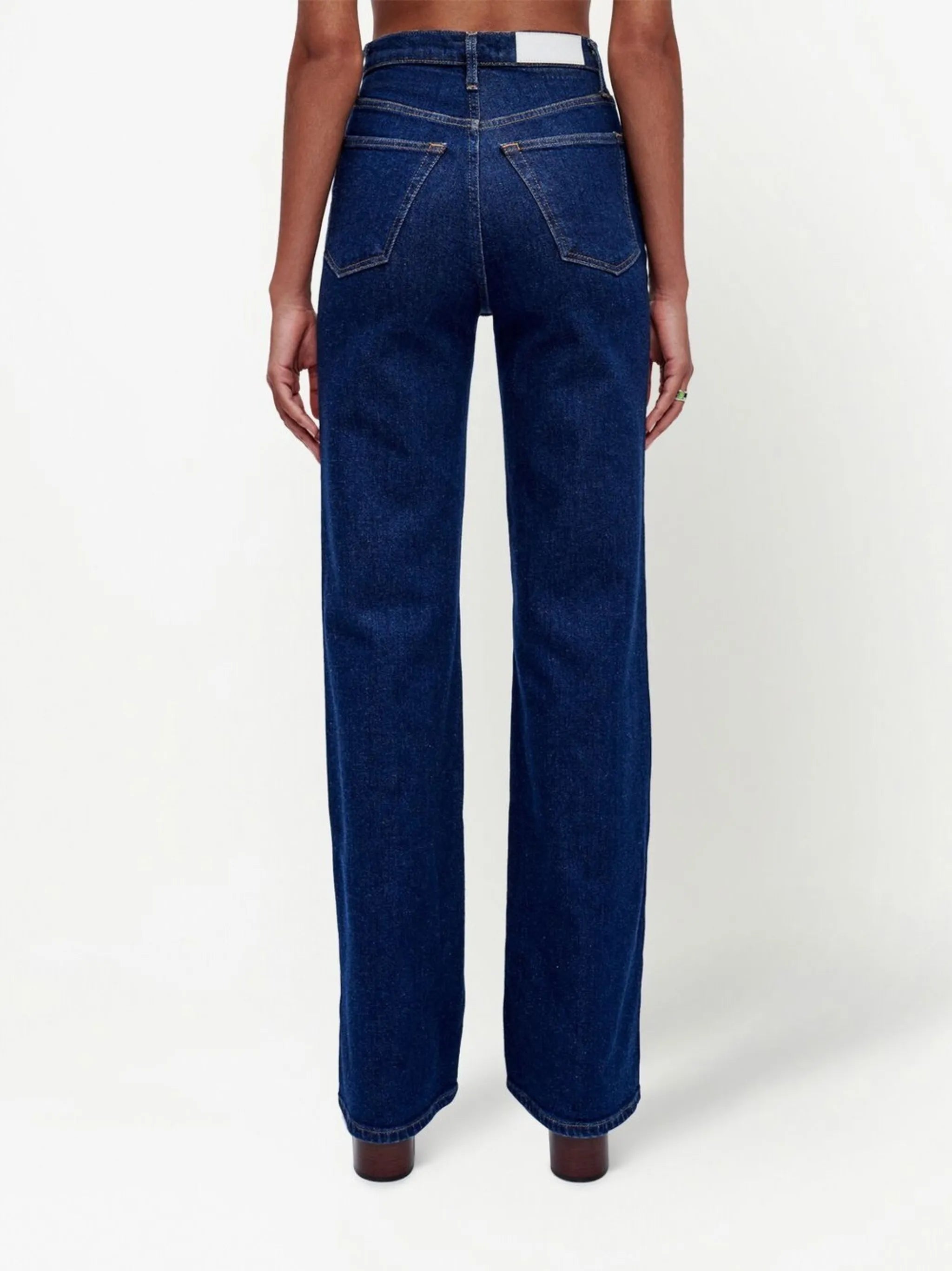 high-waisted wide-leg jeans