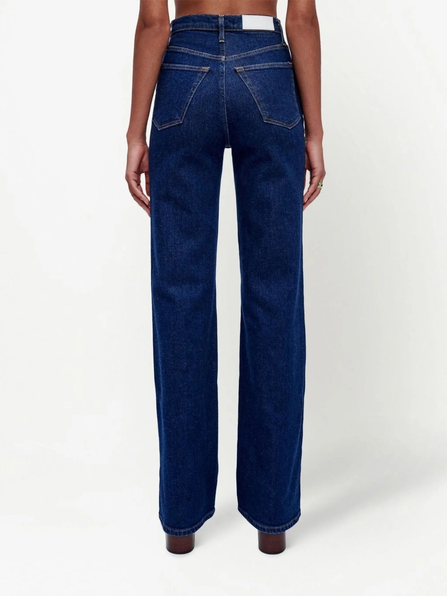 high-waisted wide-leg jeans