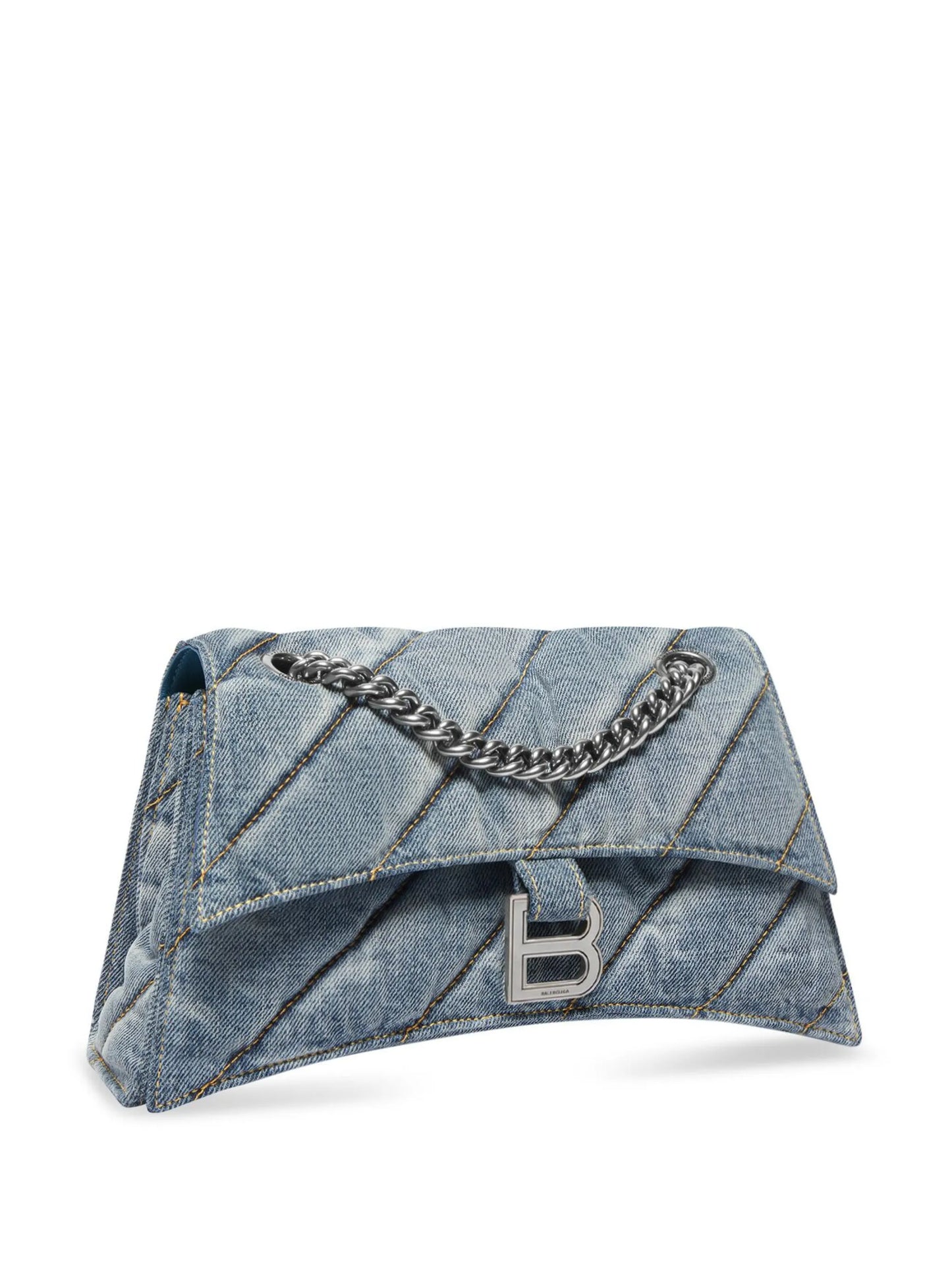Crush denim shoulder bag
