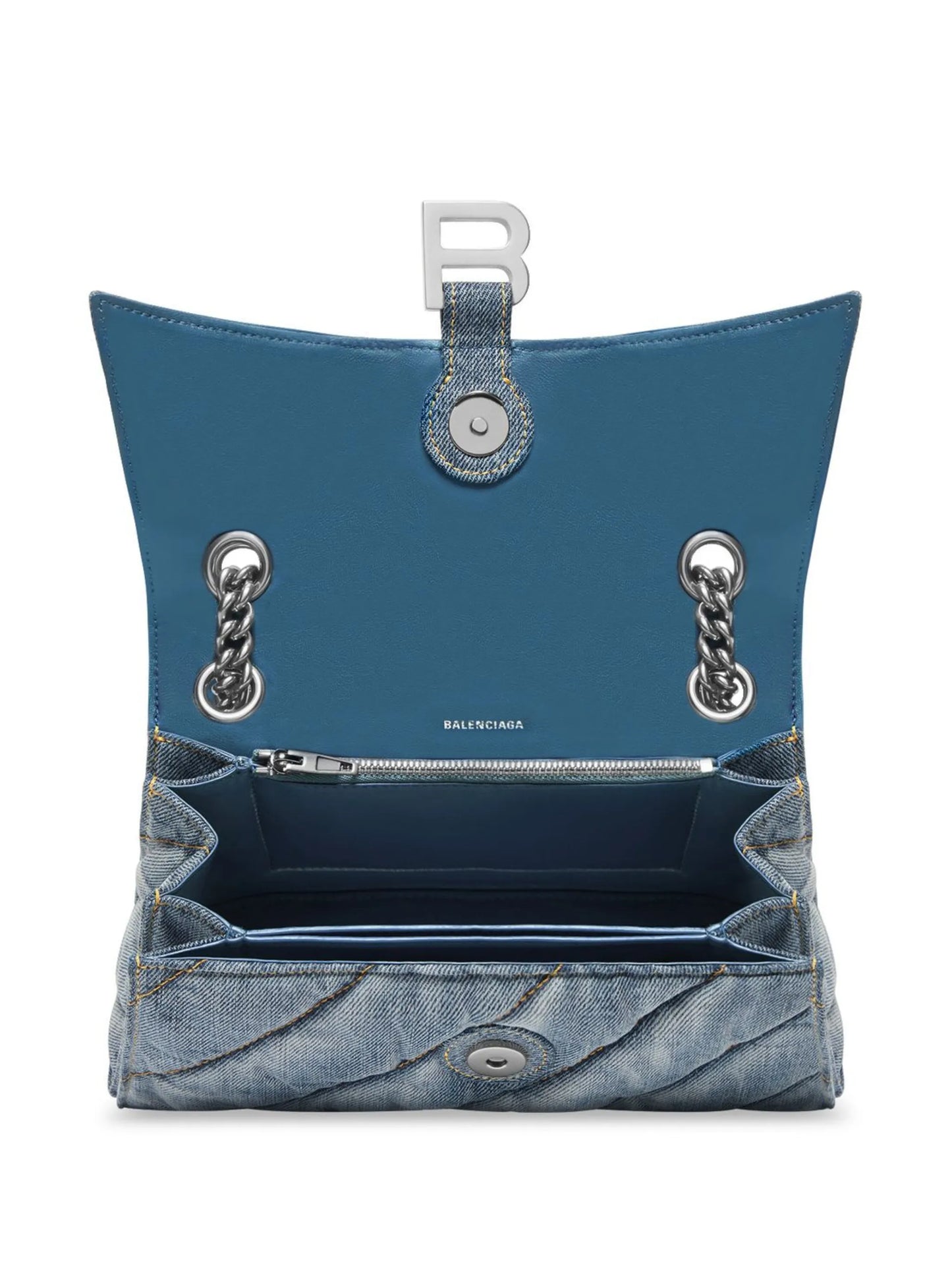 Crush denim shoulder bag