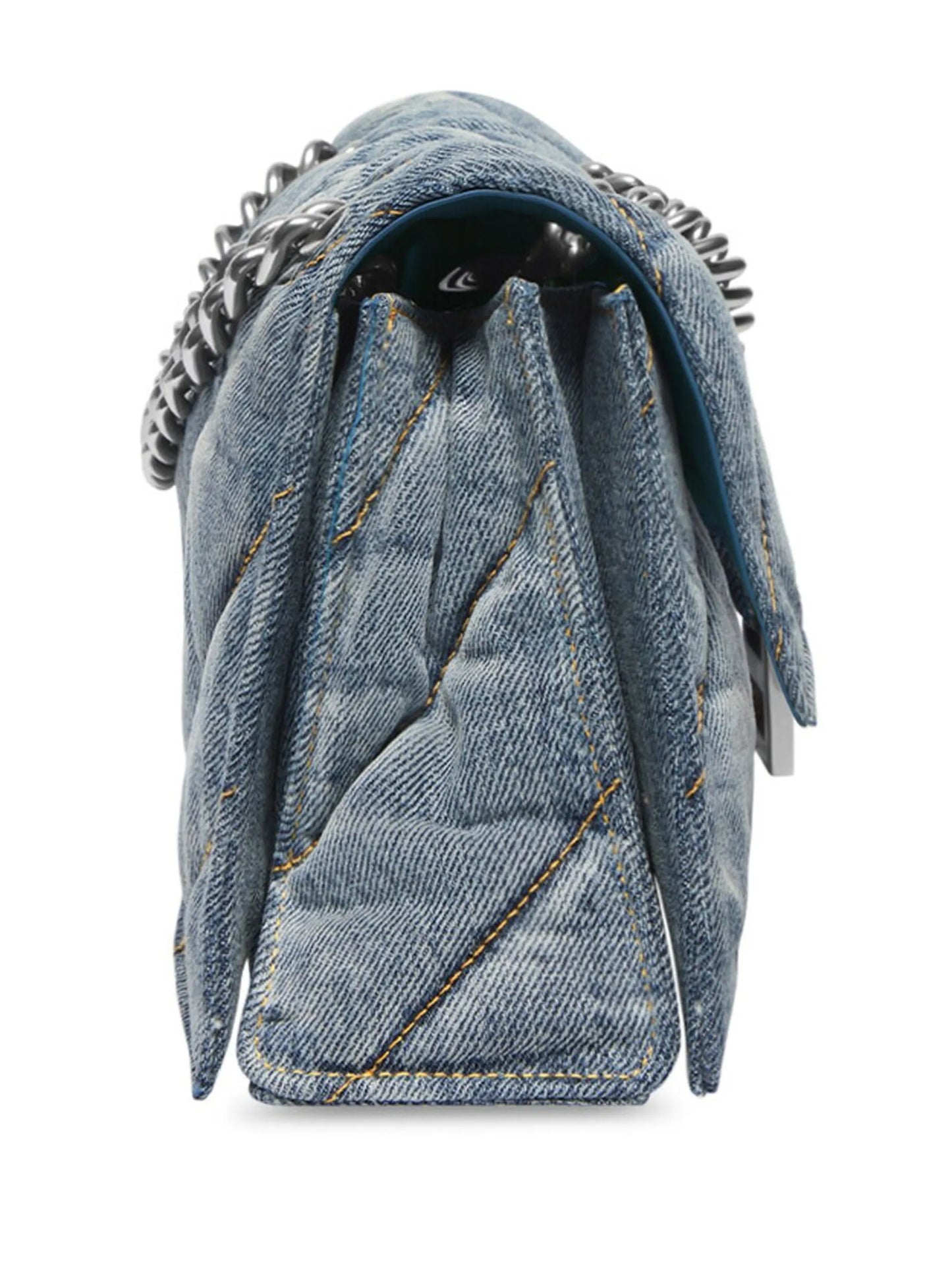 Crush denim shoulder bag