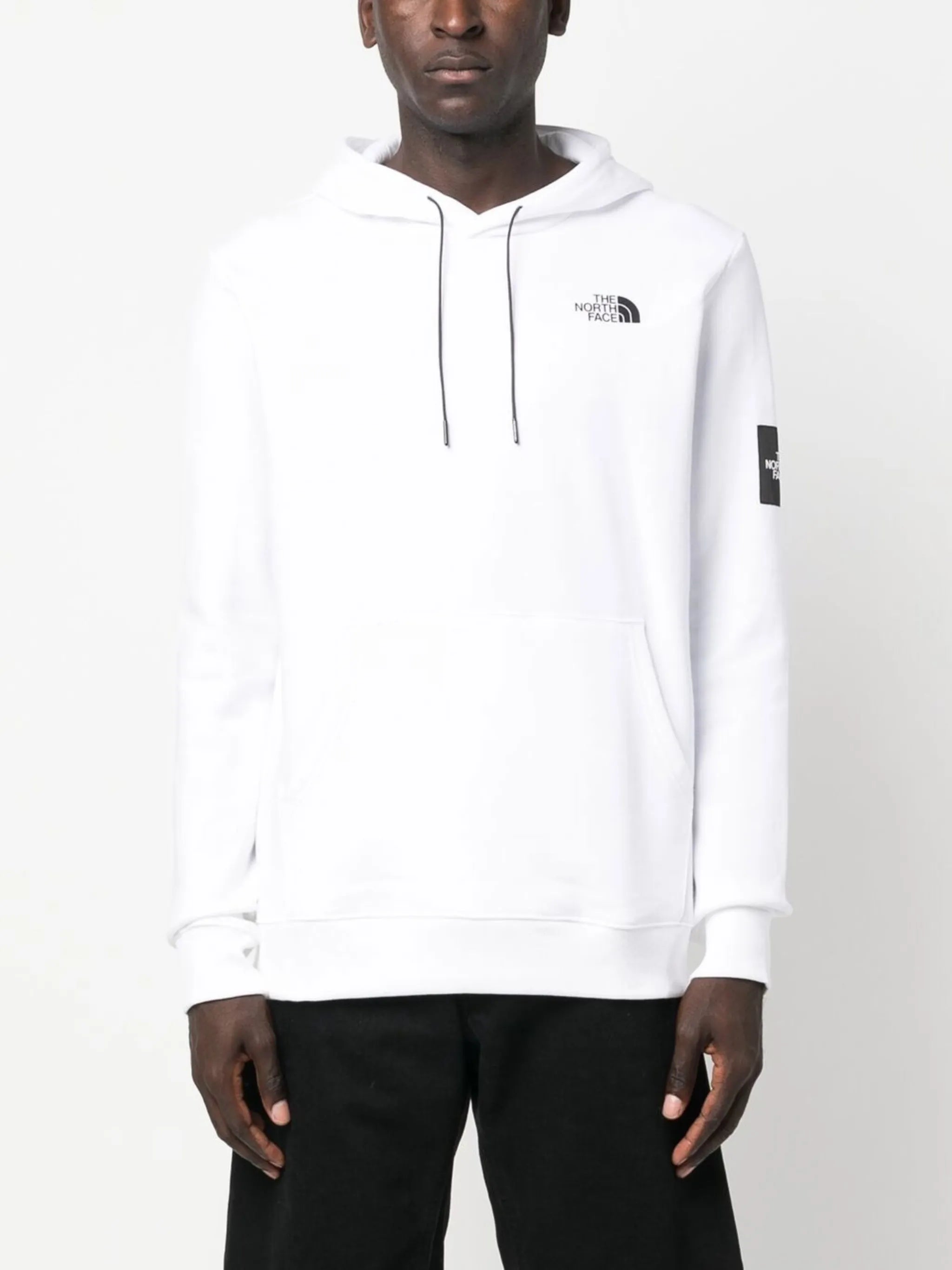 logo patch cotton hoodie