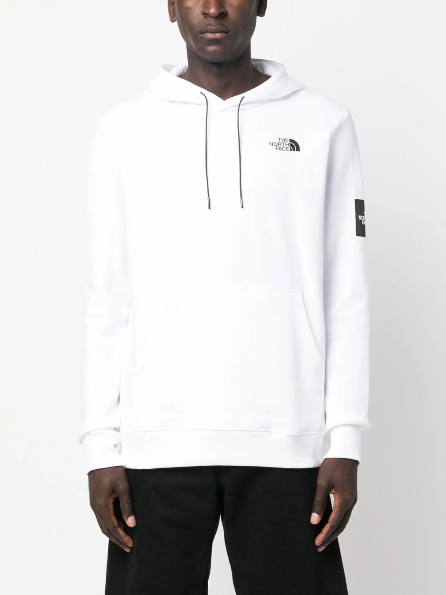 logo patch cotton hoodie