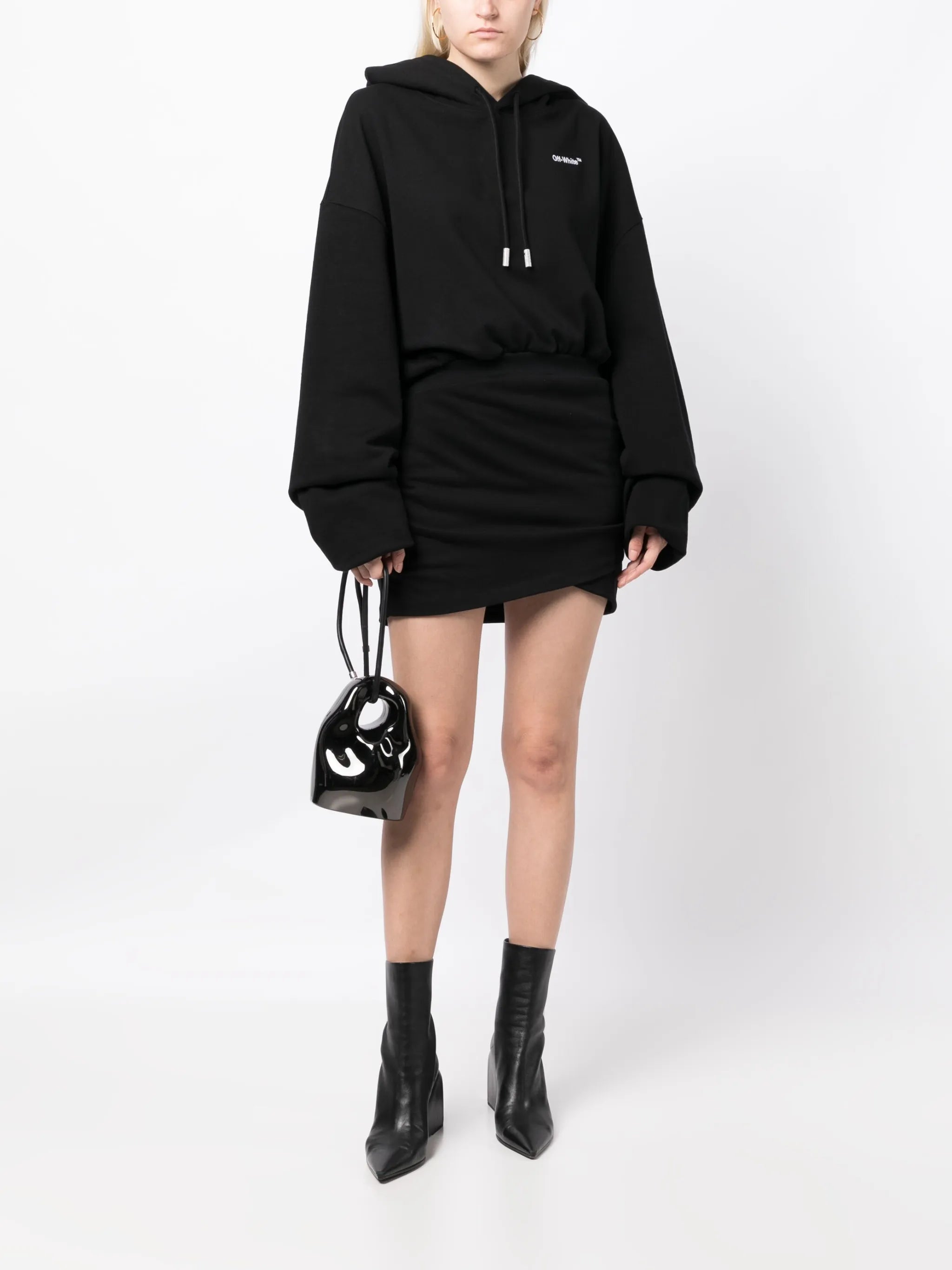 logo-embroidered cotton hoodie