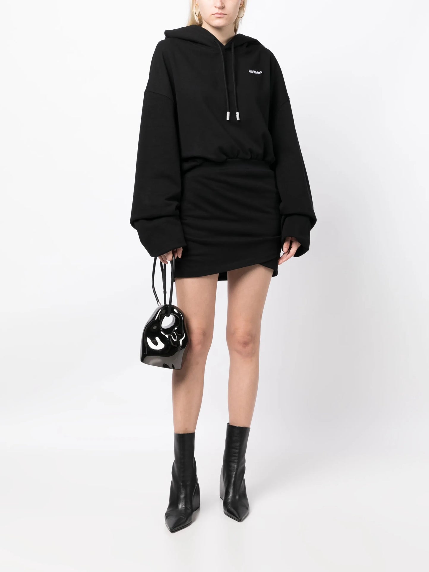 logo-embroidered cotton hoodie