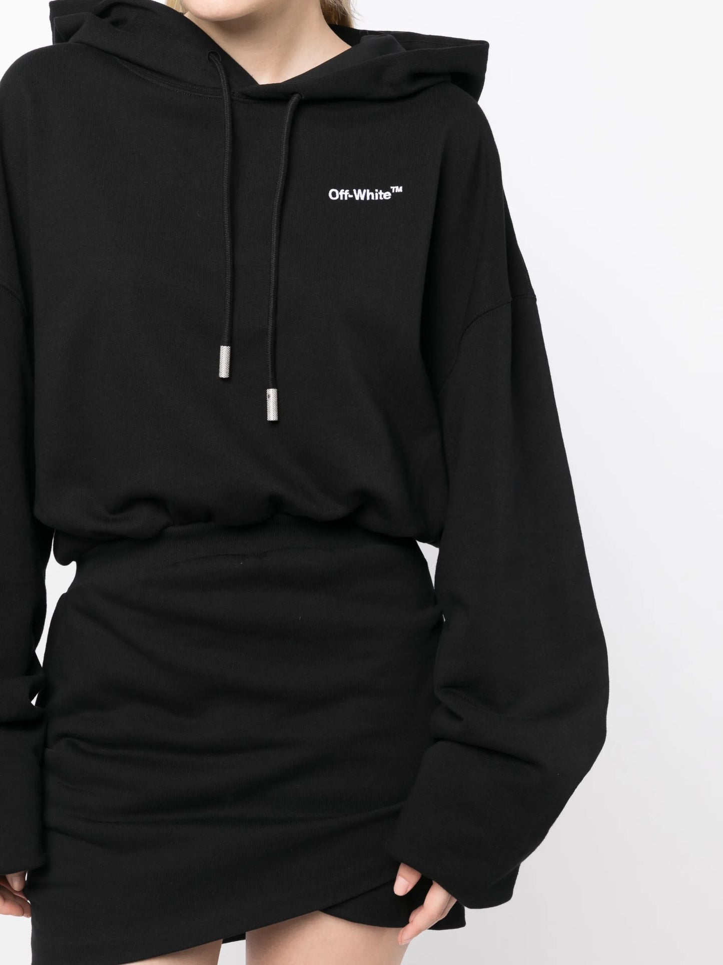 logo-embroidered cotton hoodie