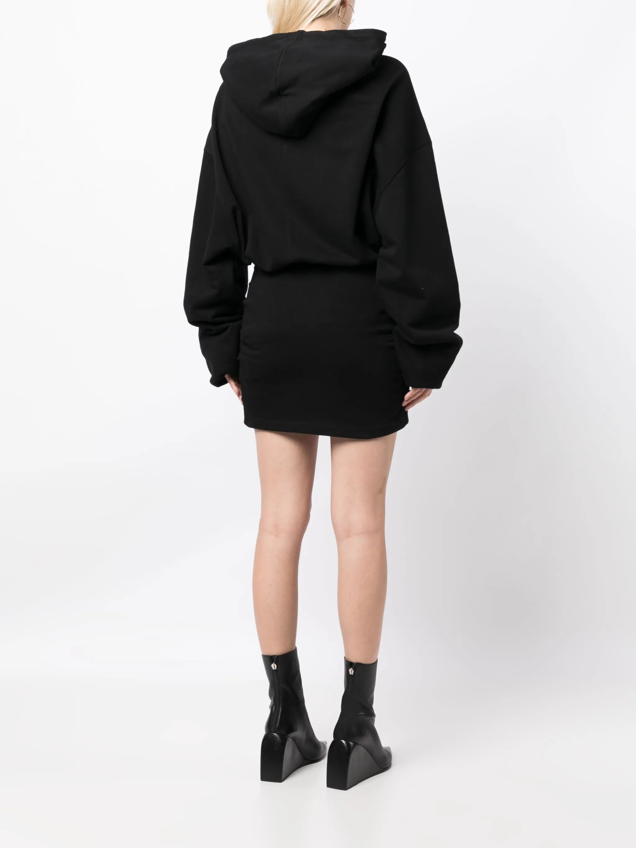 logo-embroidered cotton hoodie