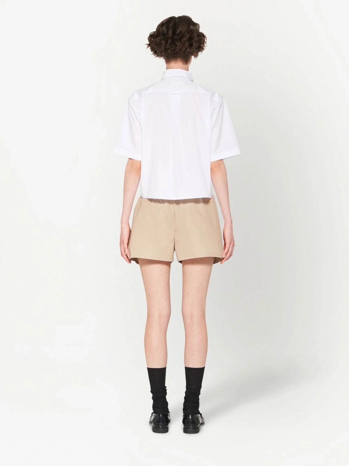 raw-hem poplin shirt