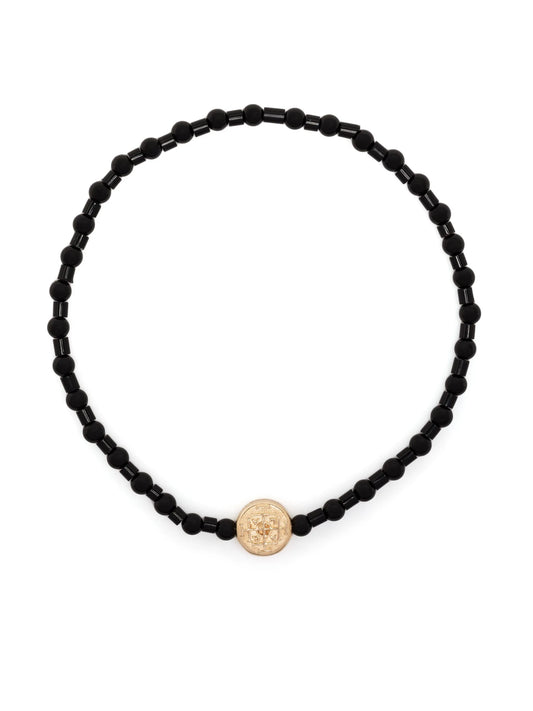 14kt yellow gold Money Seal beaded bracelet