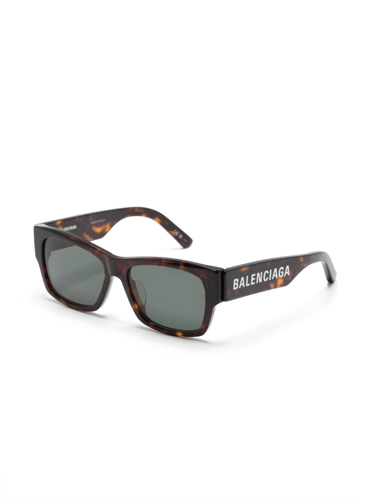 square-frame logo-print sunglasses