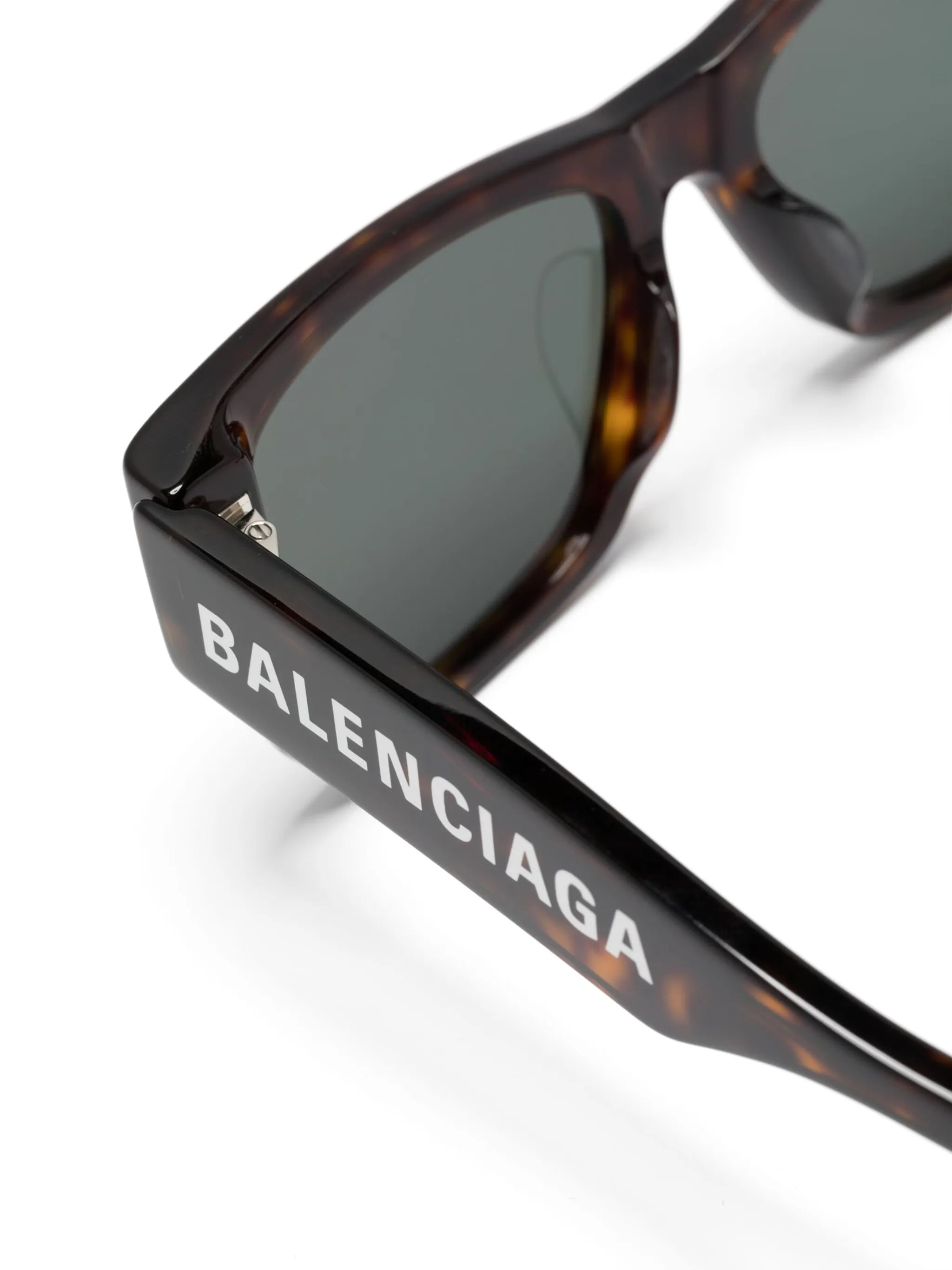 square-frame logo-print sunglasses
