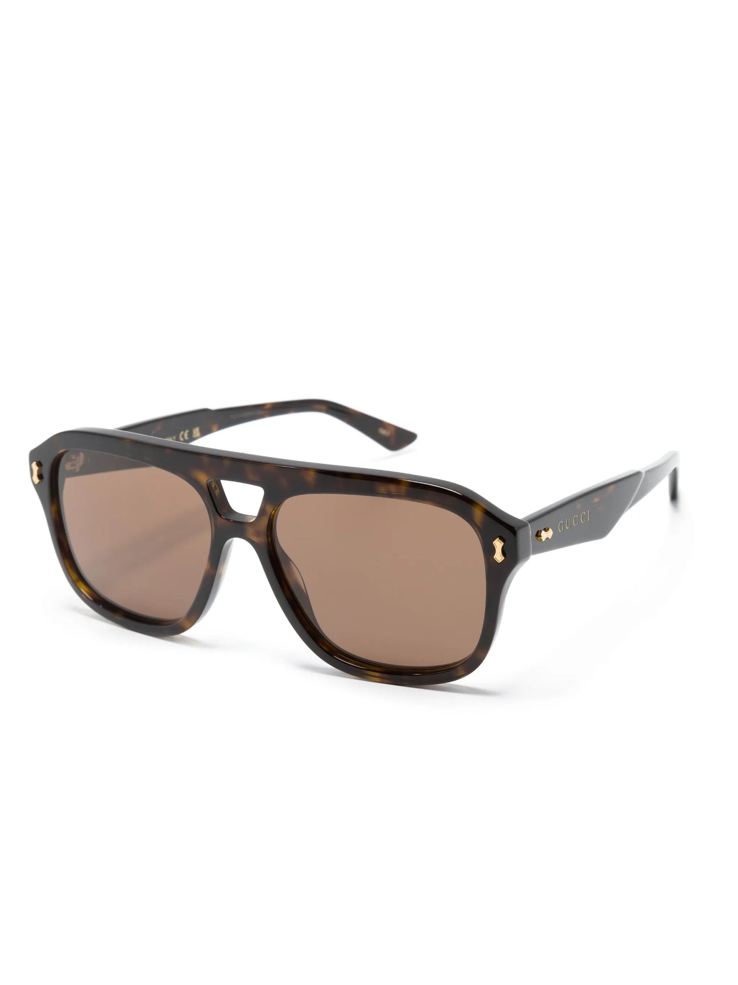 pilot-frame tinted-lenses sunglasses