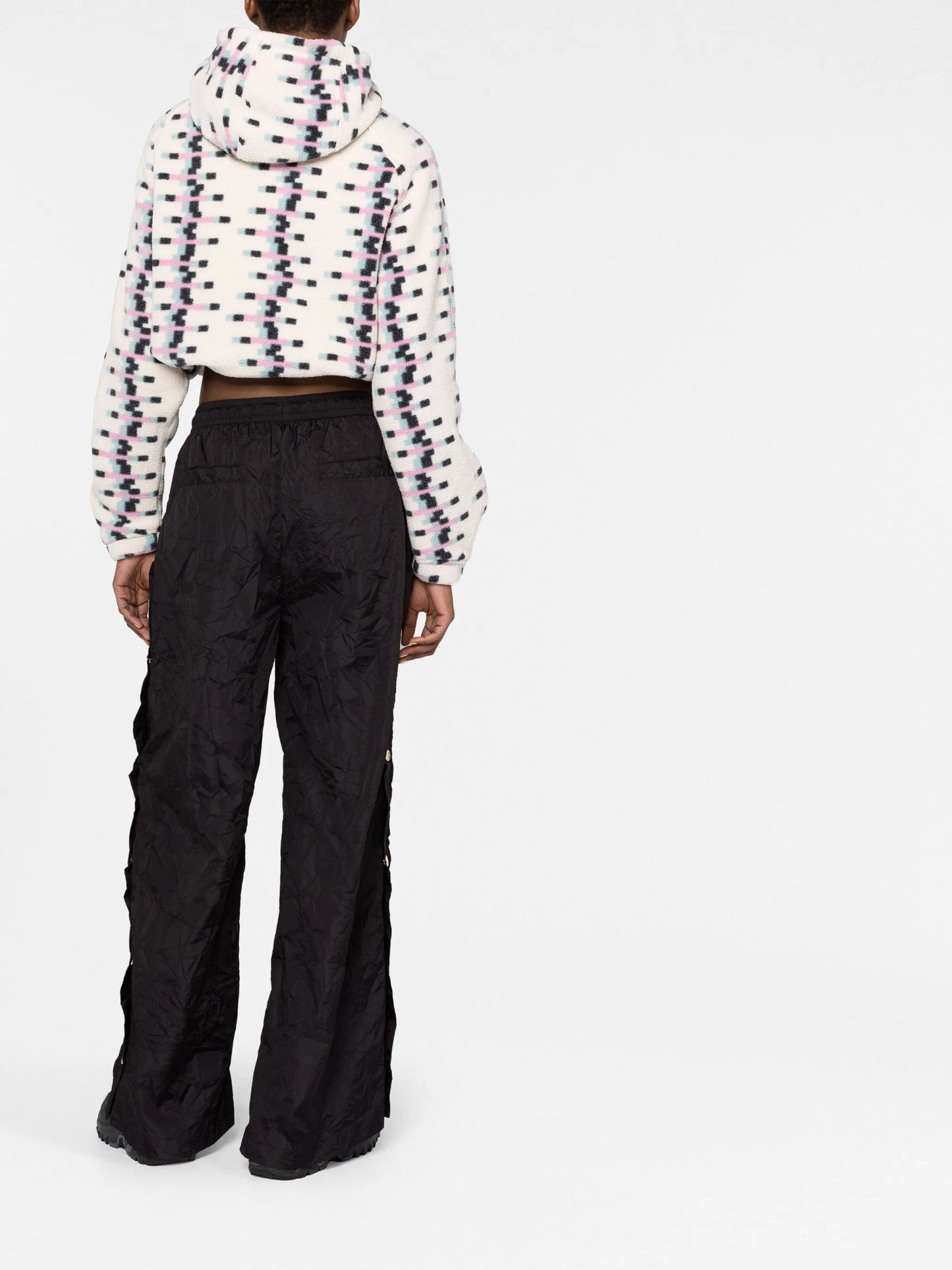 button-detailing trousers
