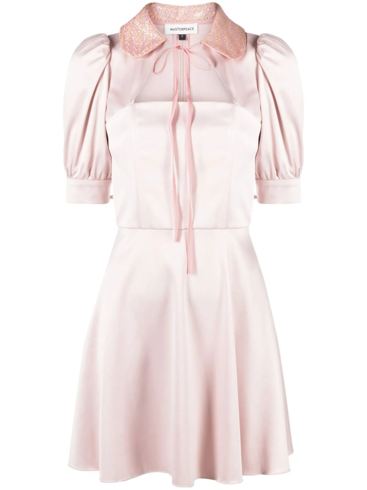 sequinned Peter Pan collar minidress