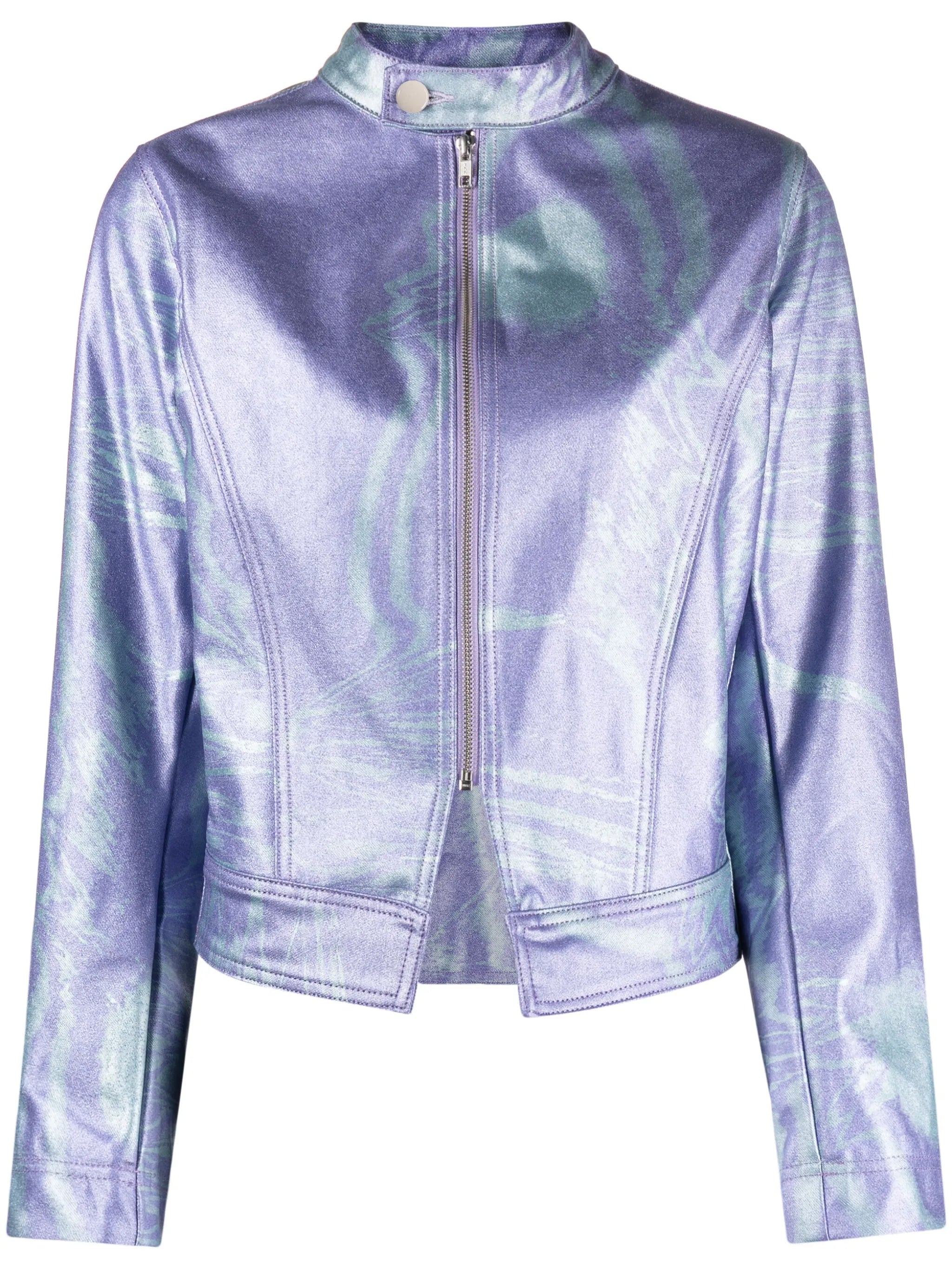 metallic racing jacket