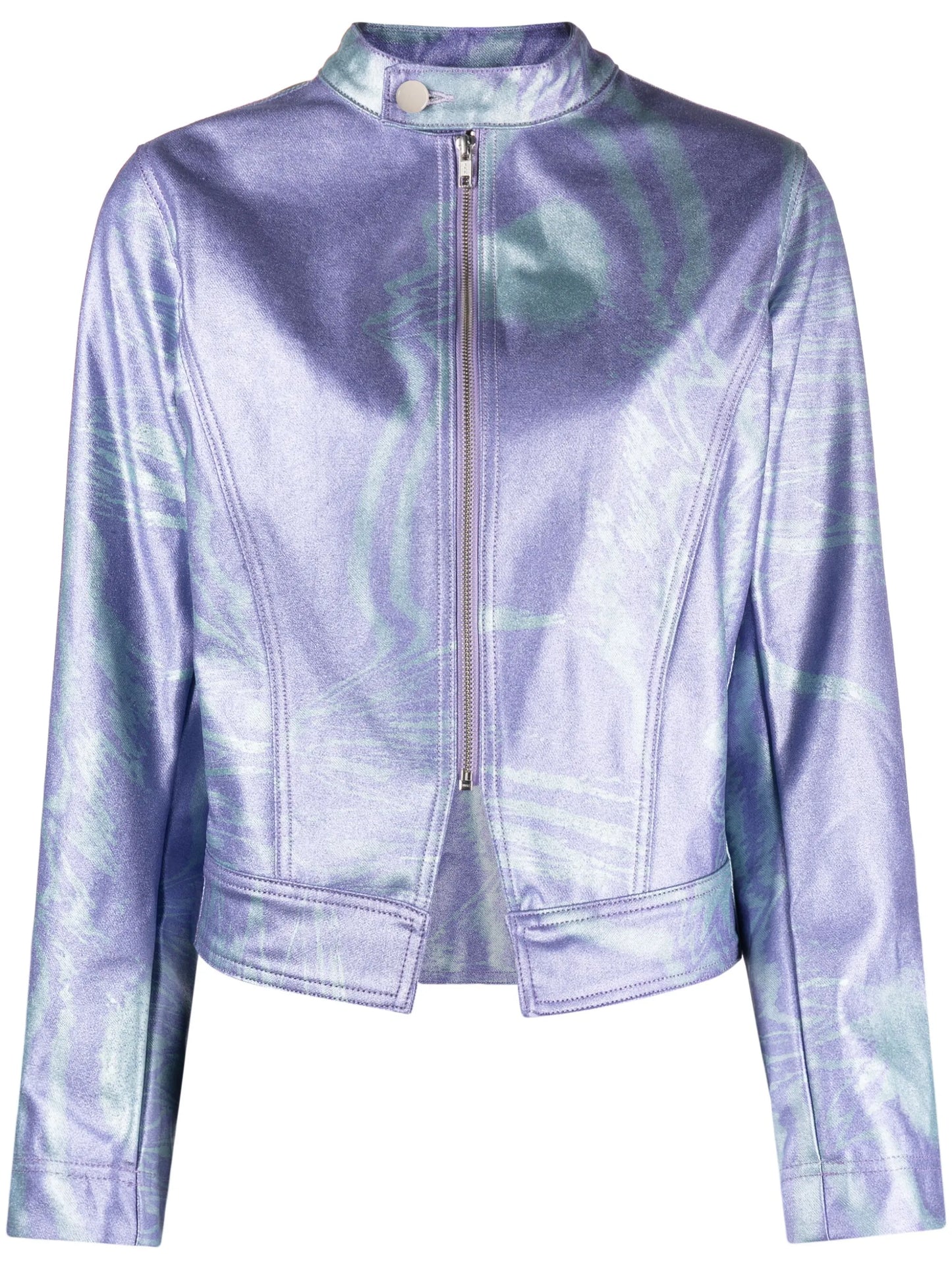 metallic racing jacket