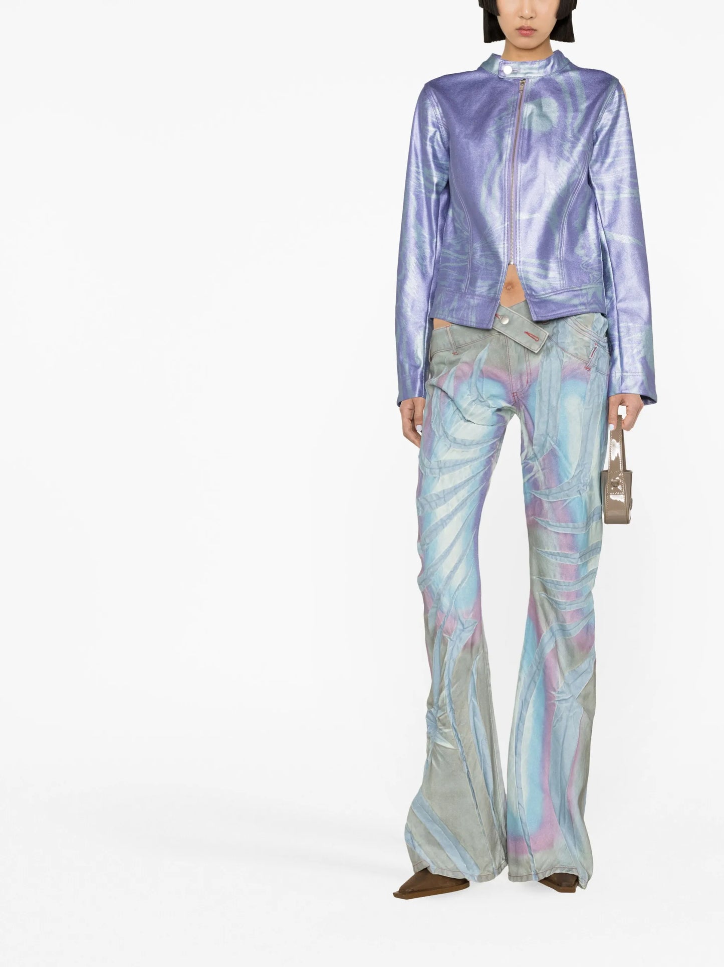 metallic racing jacket