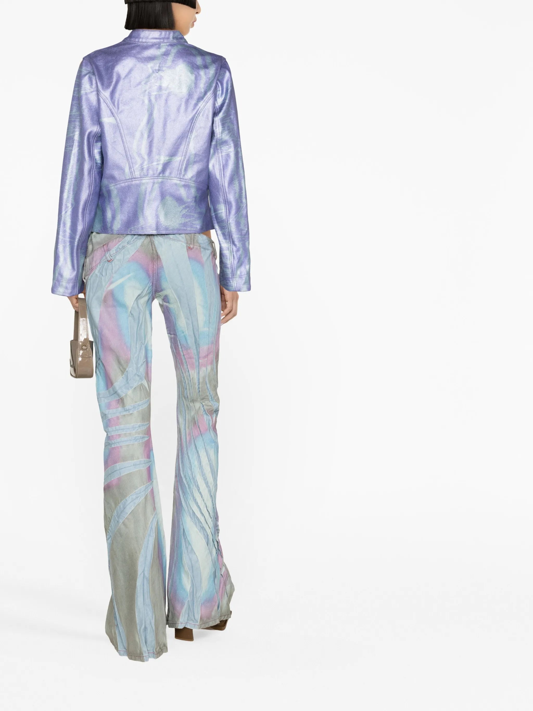 metallic racing jacket