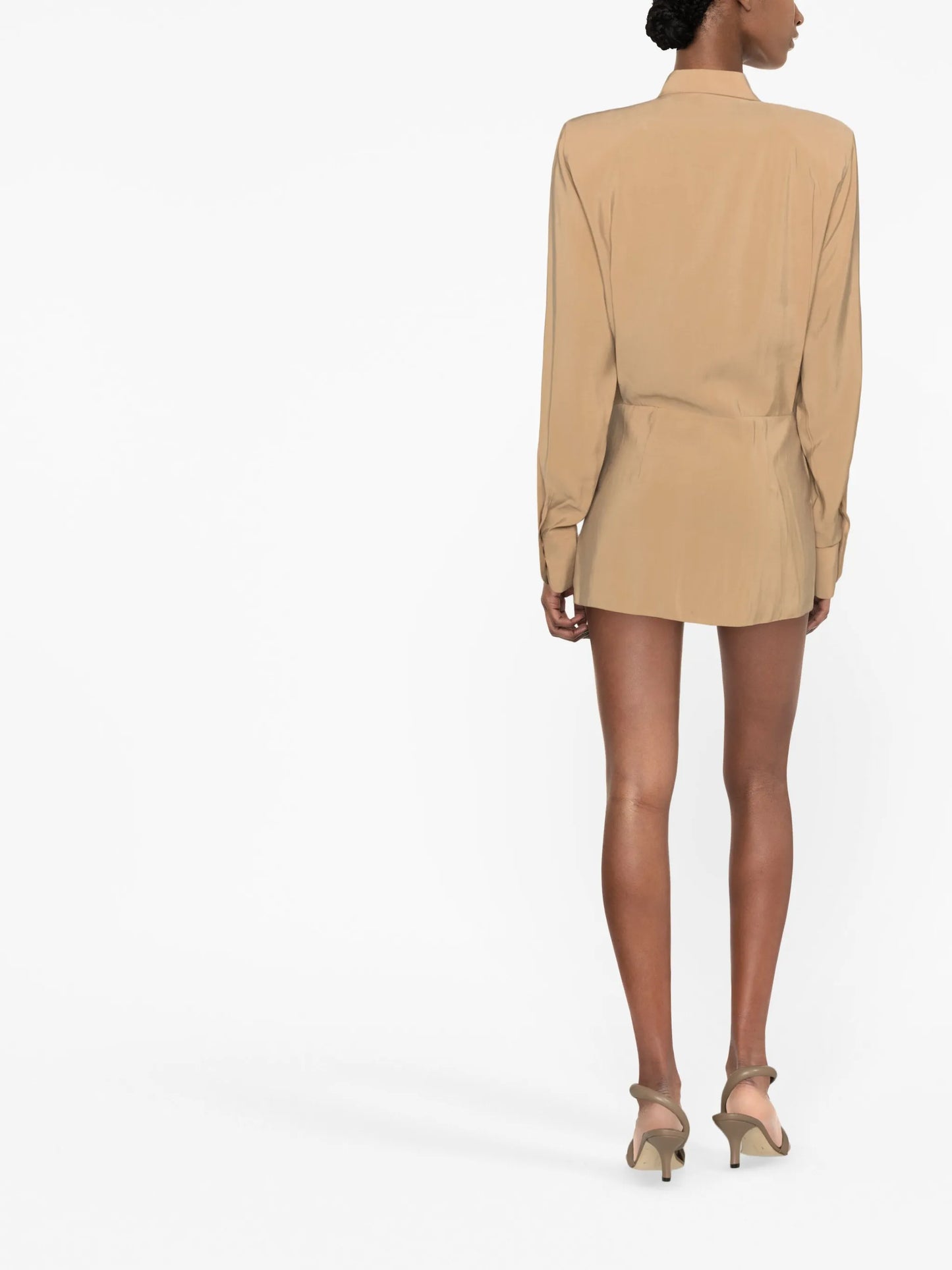 asymmetric mini shirtdress