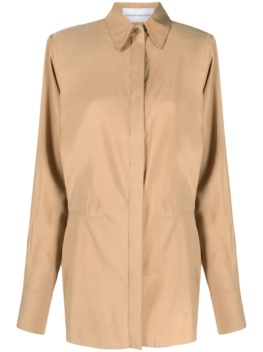 asymmetric mini shirtdress