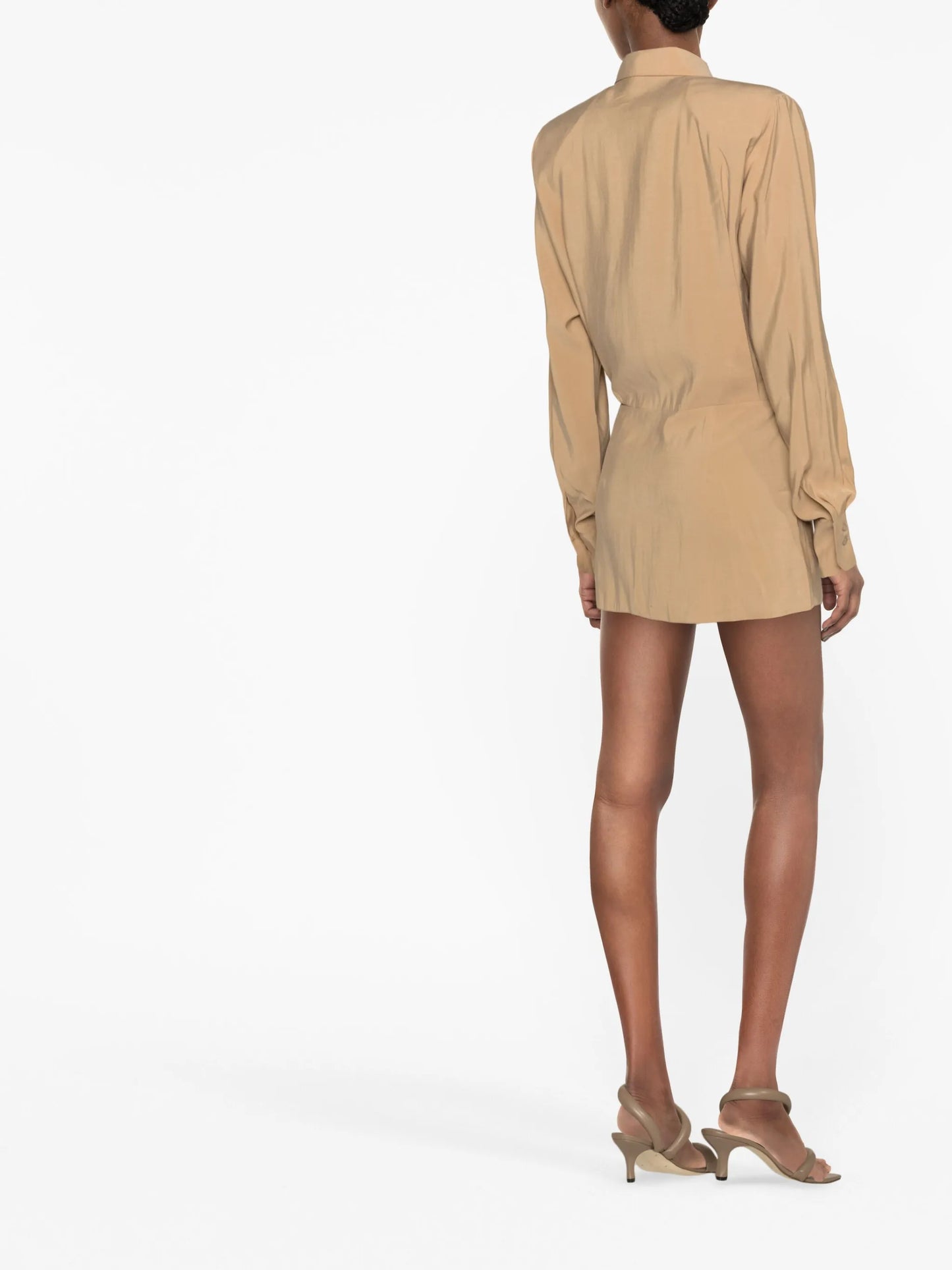 asymmetric mini shirtdress