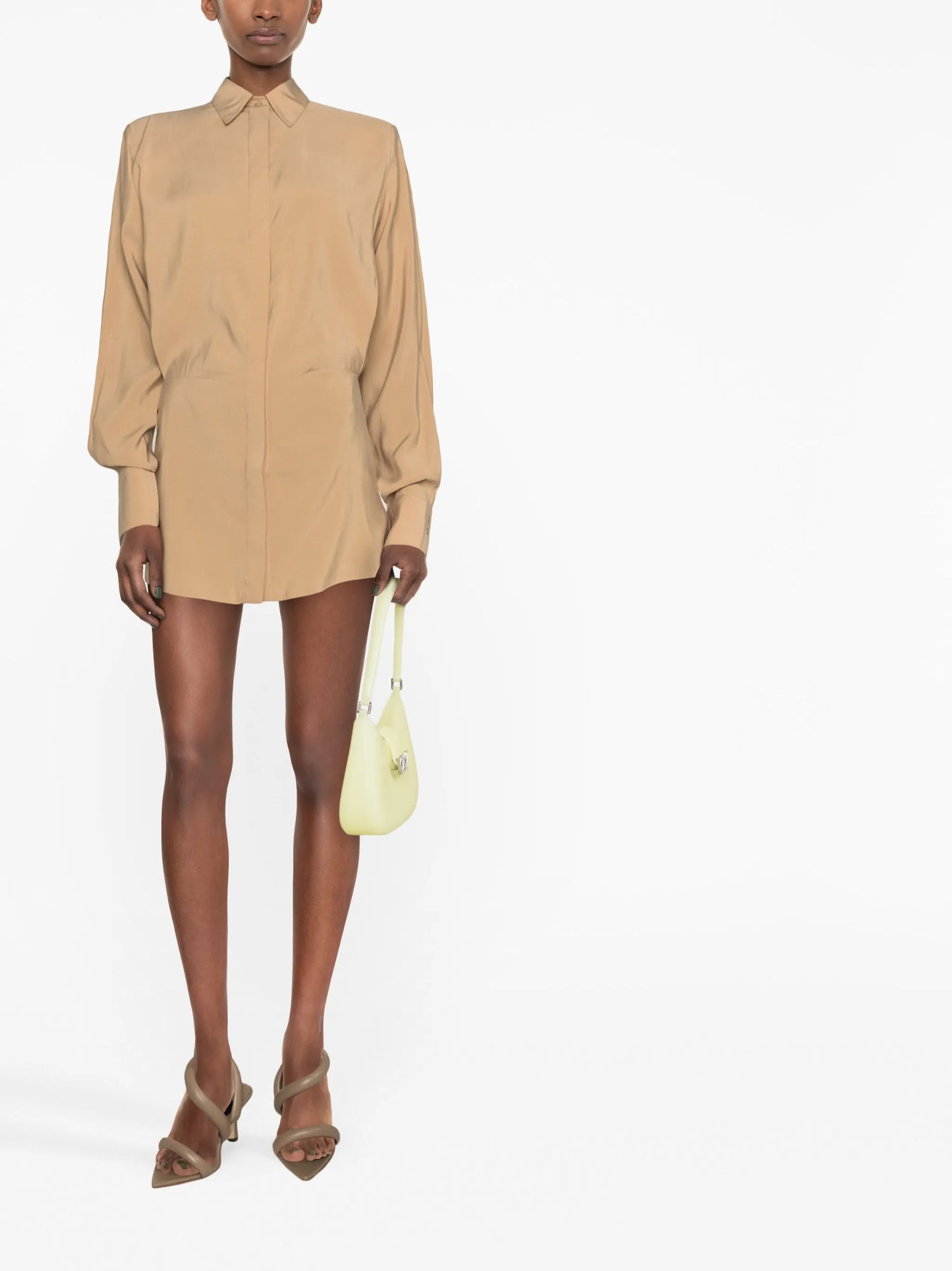 asymmetric mini shirtdress