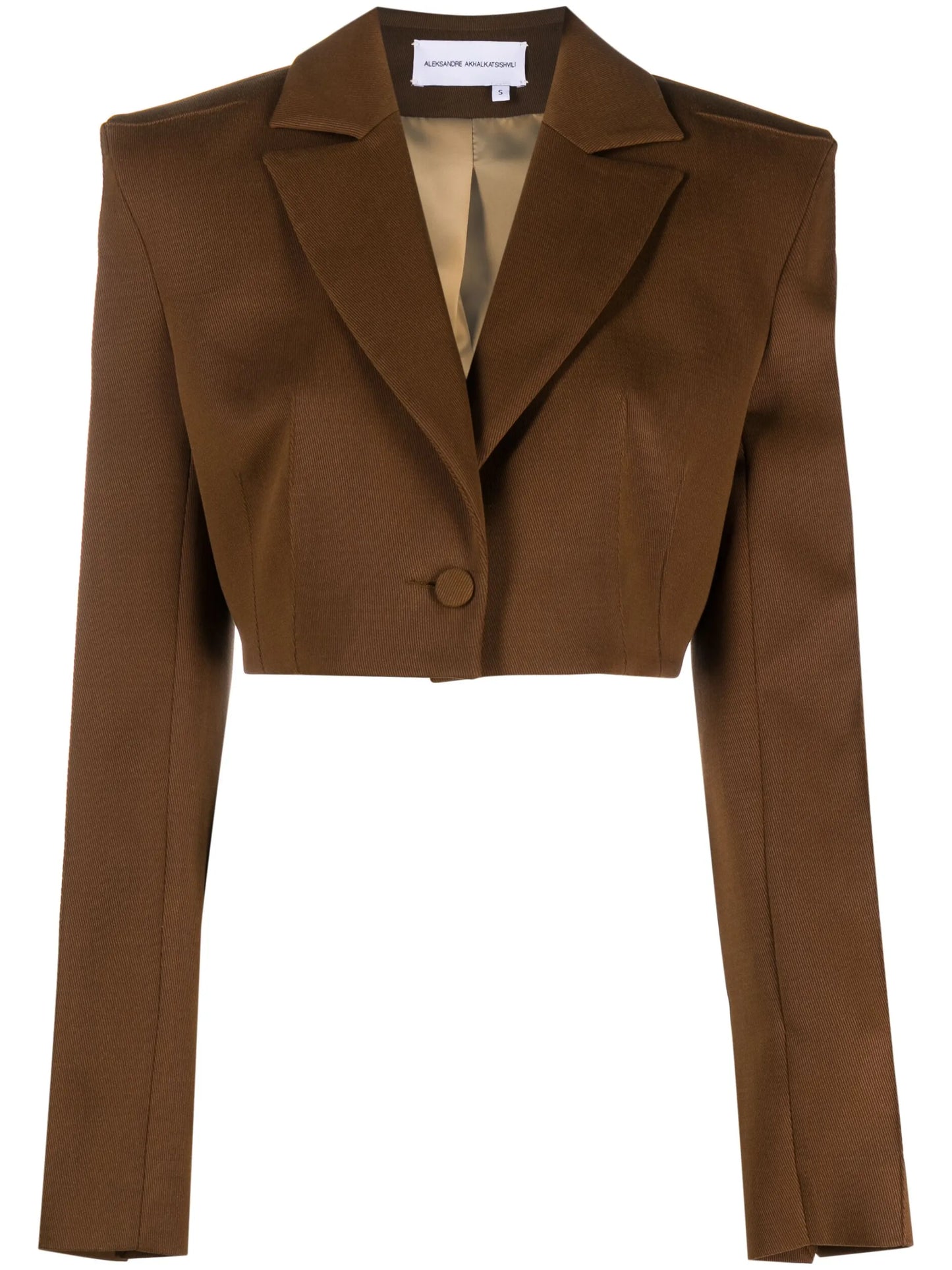 cropped single-breasted blazer