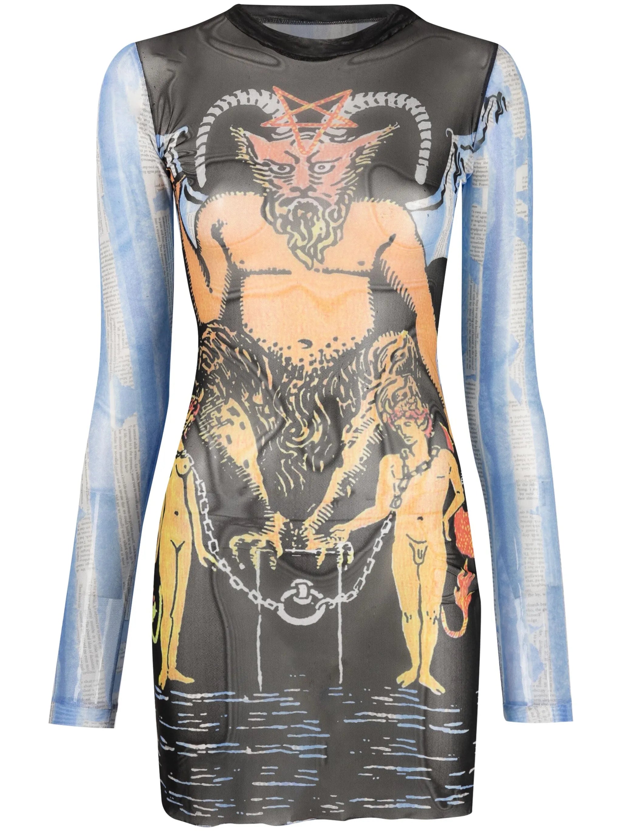 The Devil mesh minidress