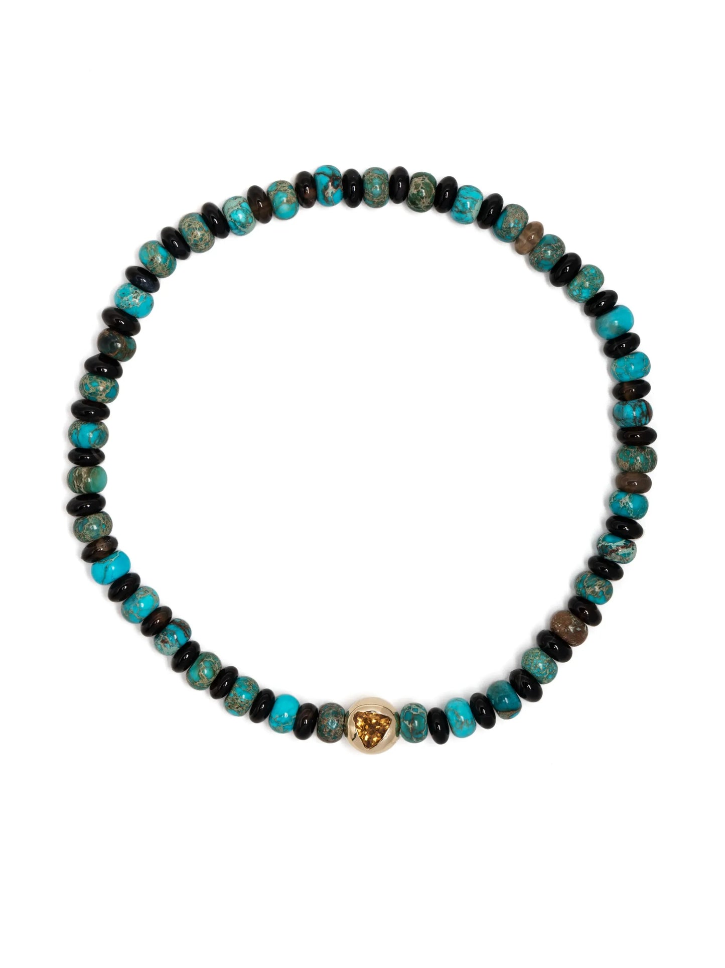14kt yellow gold sapphire beaded bracelet